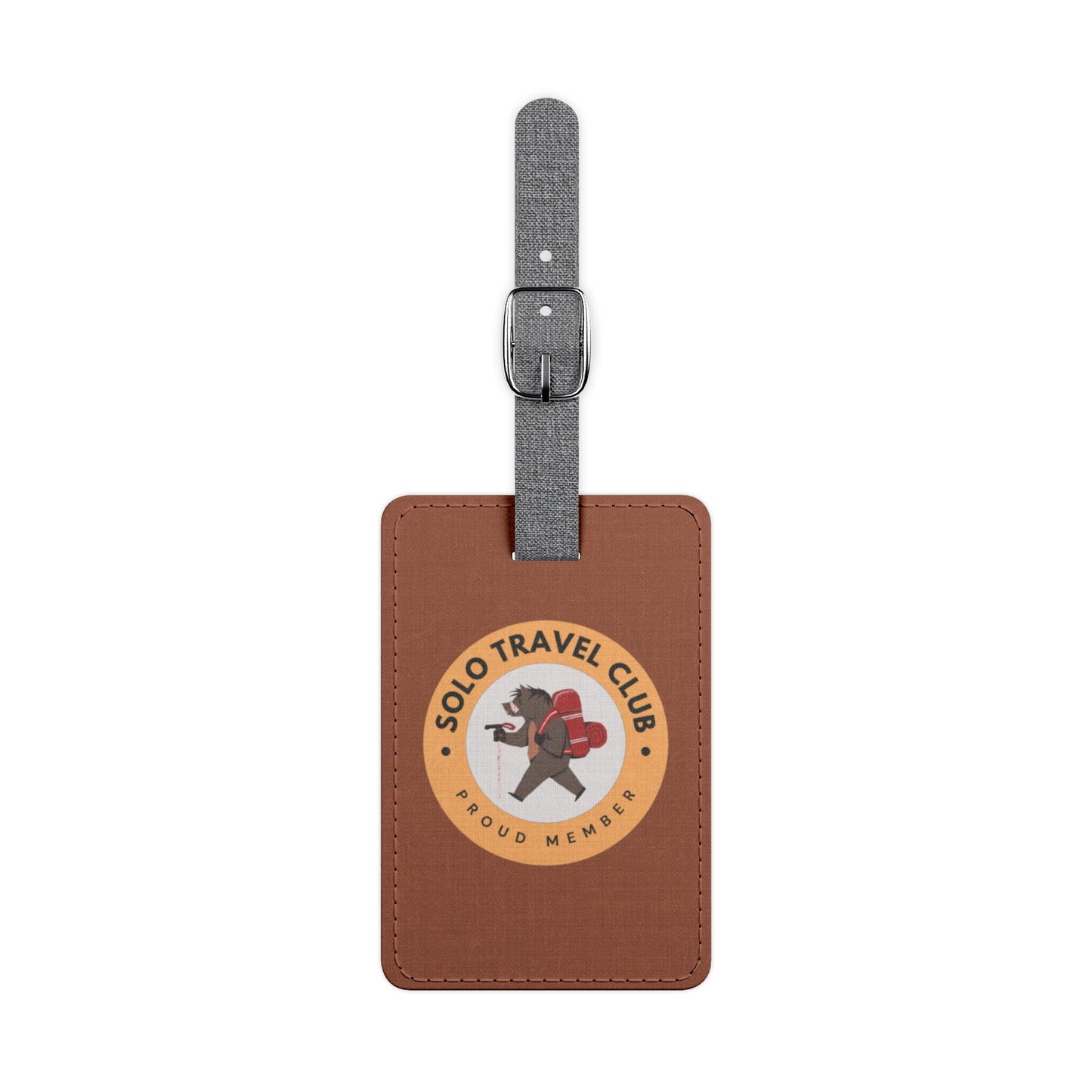 Solo Travel Club Luggage Tag – Boar Badge (Fire Symbol Guide)