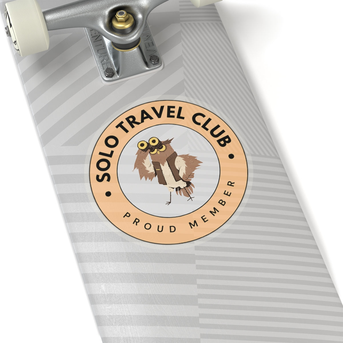 Solo Travel Club Sticker – Owl Badge (Air Symbol Guide)