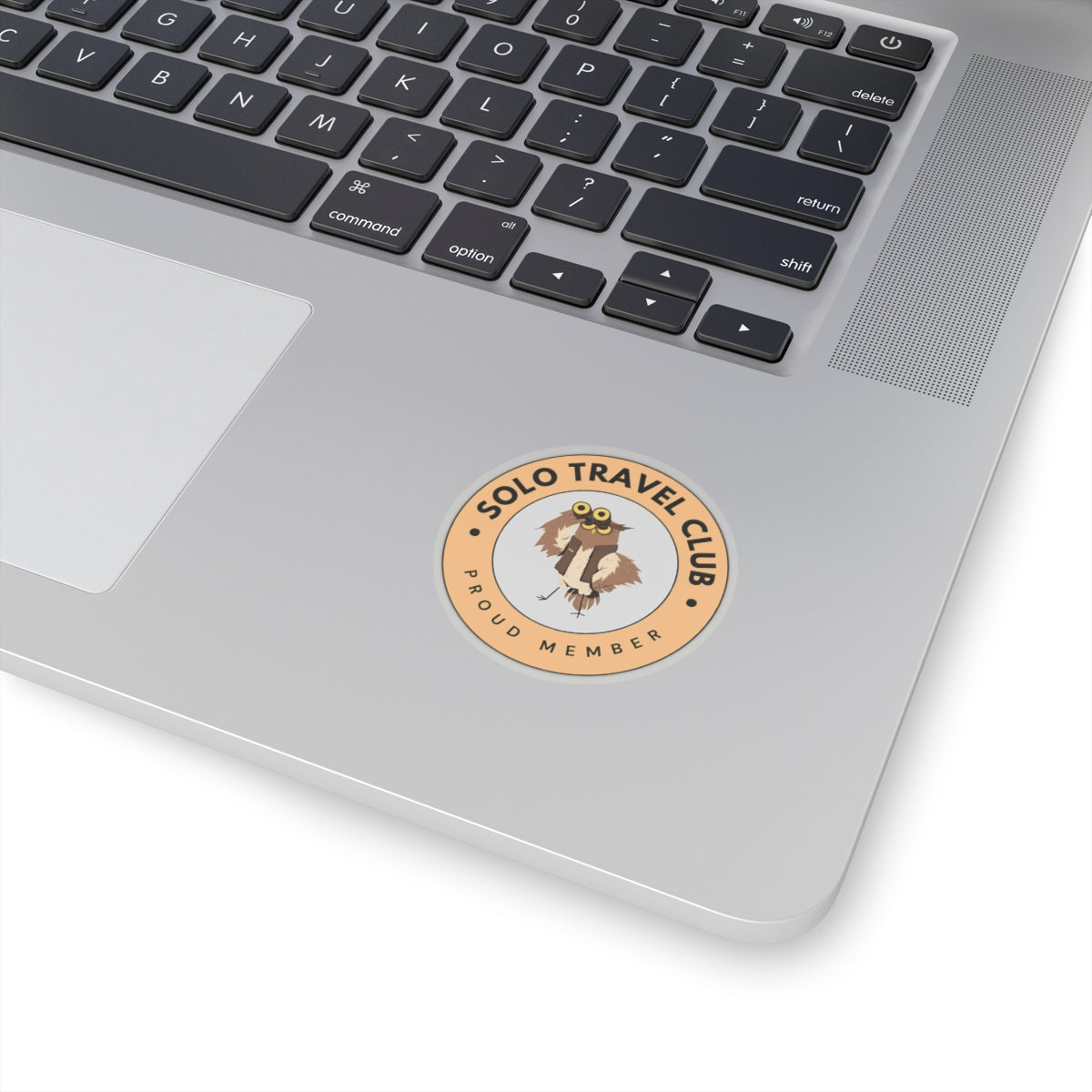 Solo Travel Club Sticker – Owl Badge (Air Symbol Guide)