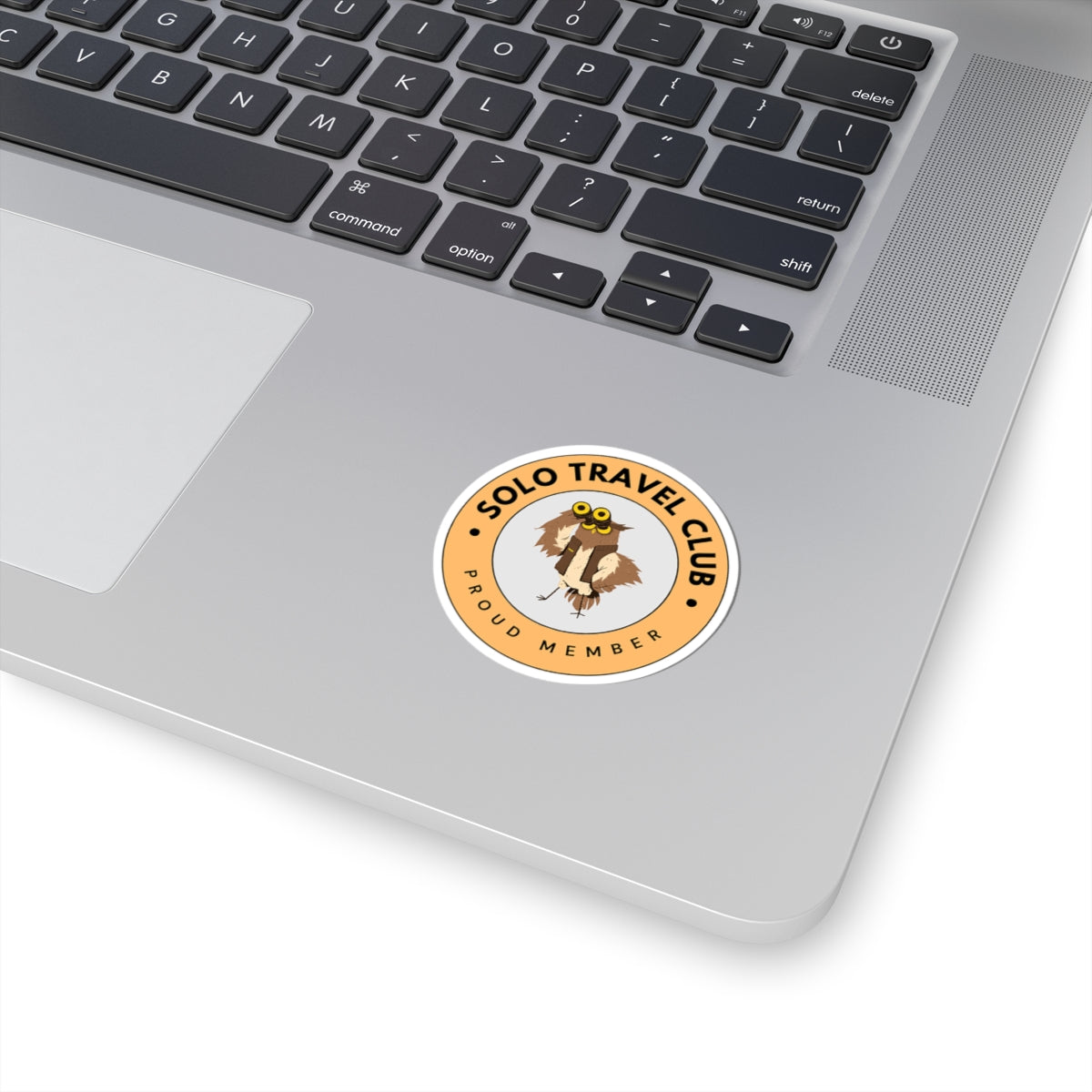 Solo Travel Club Sticker – Owl Badge (Air Symbol Guide)
