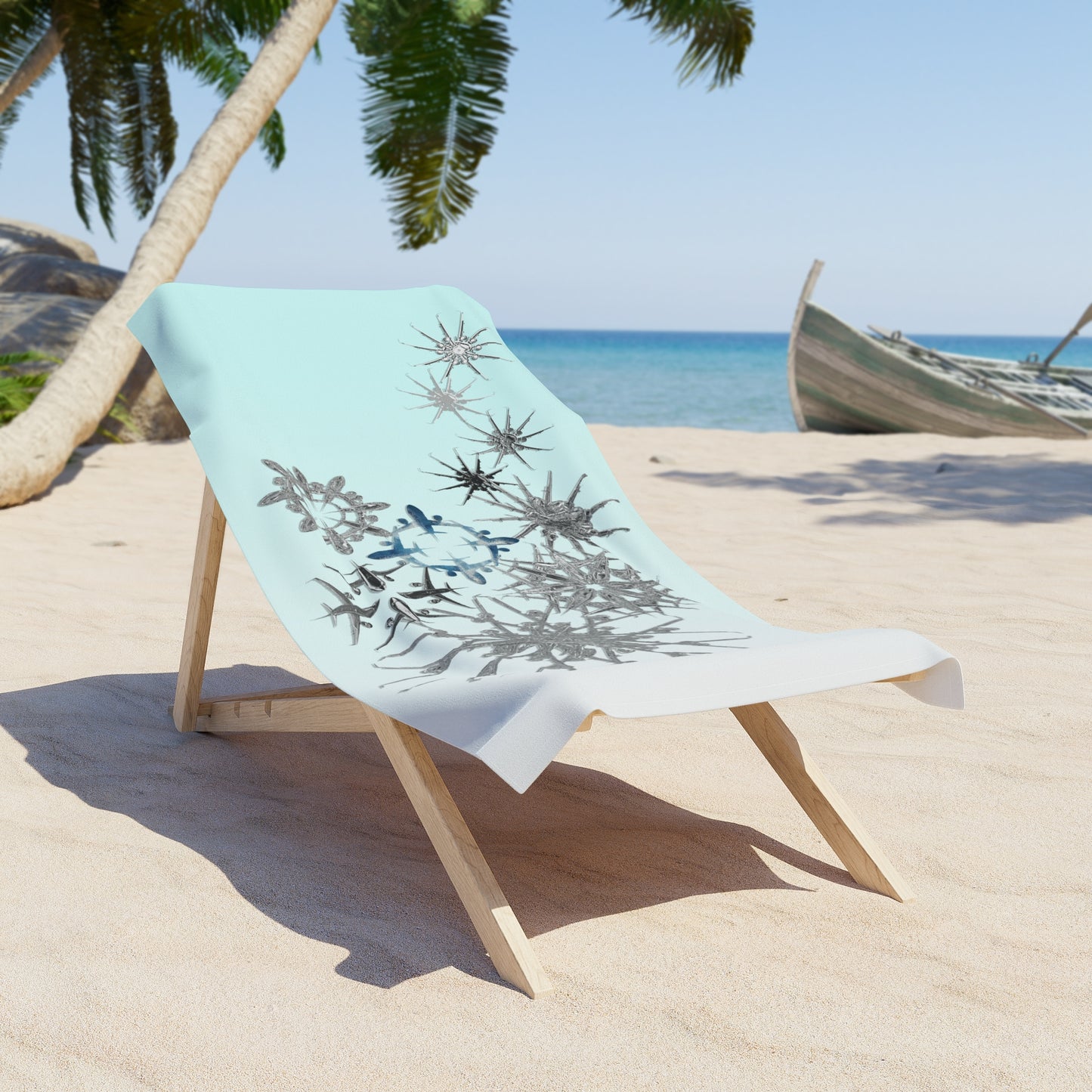 Aviation Snowflakes Beach Towel