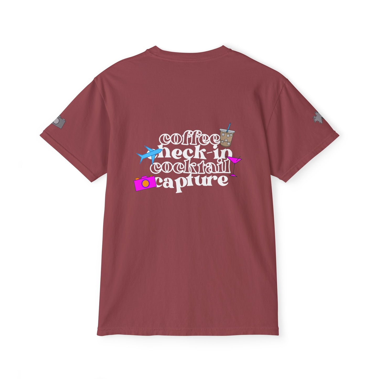 Travel Check - In Pocket T - Shirt (Comfort Colors) - SOLO SOHI Travel Shop