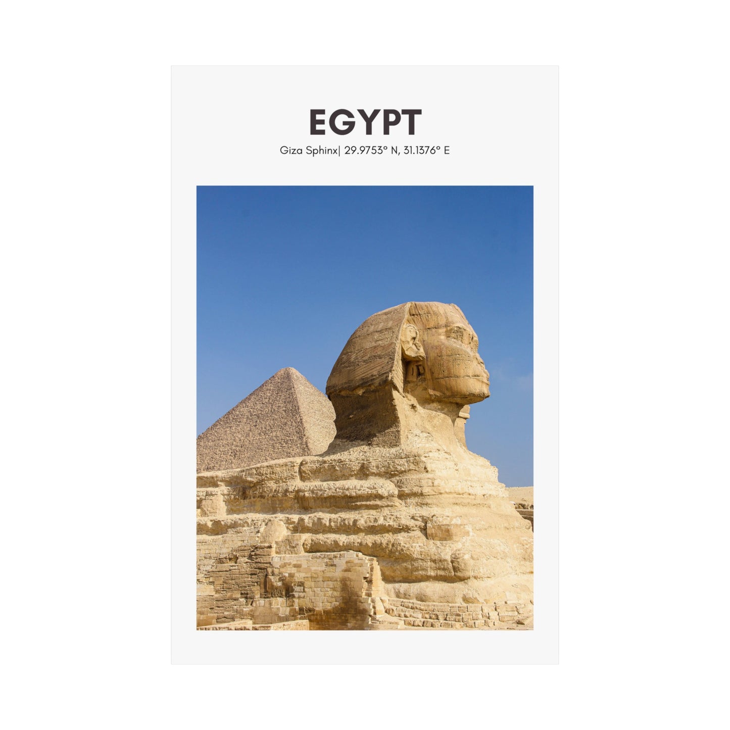 Giza Sphinx Vertical Poster - SOLO SOHI Travel Shop