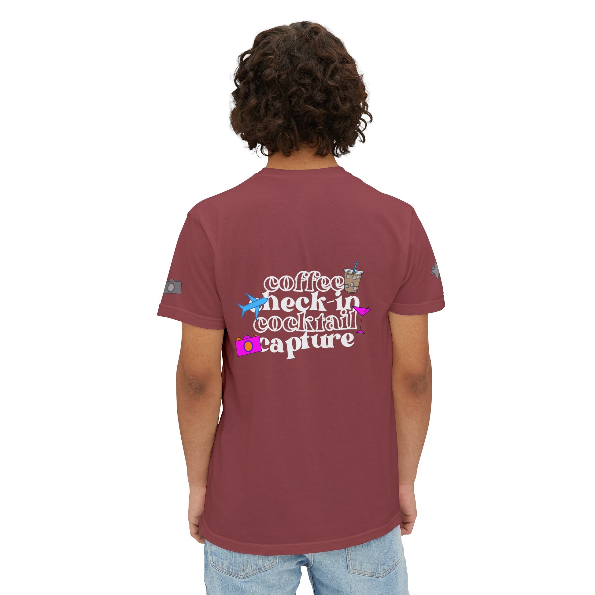 Travel Check - In Pocket T - Shirt (Comfort Colors) - SOLO SOHI Travel Shop