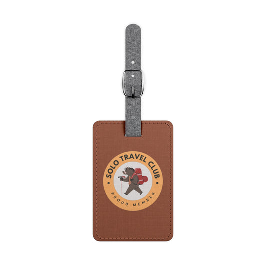 Solo Travel Club Luggage Tag – Boar Badge (Fire Symbol Guide)