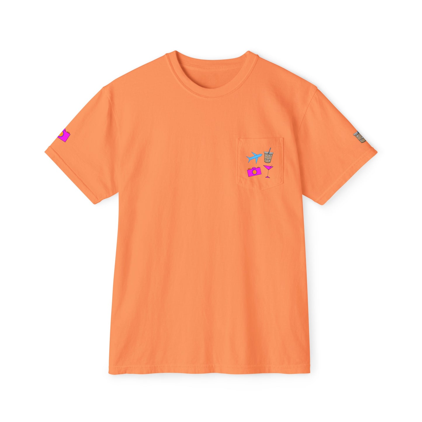 Travel Check - In Pocket T - Shirt (Comfort Colors) - SOLO SOHI Travel Shop