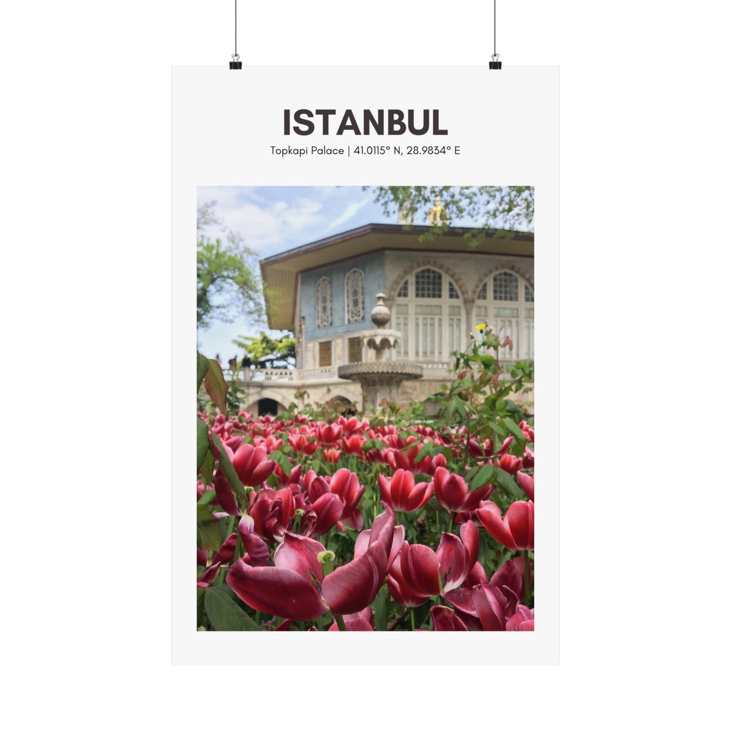 Istanbul Topkapi Tulips Vertical Poster - SOLO SOHI Travel Shop