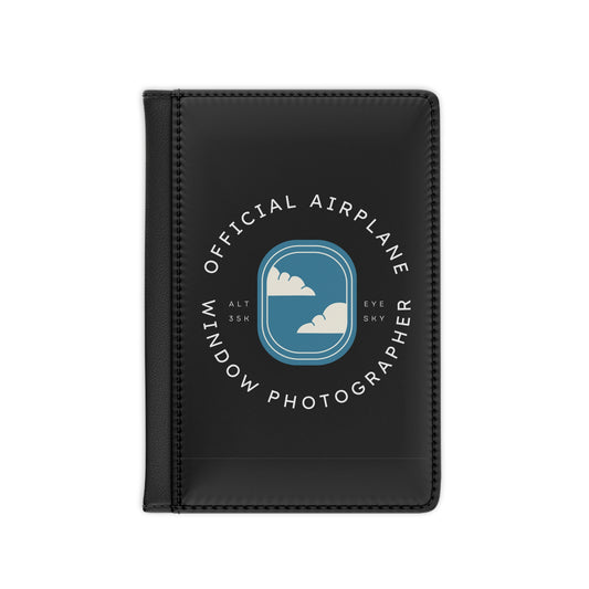 Official Airplane Window Photographer RFID-Blocking Passport Cover