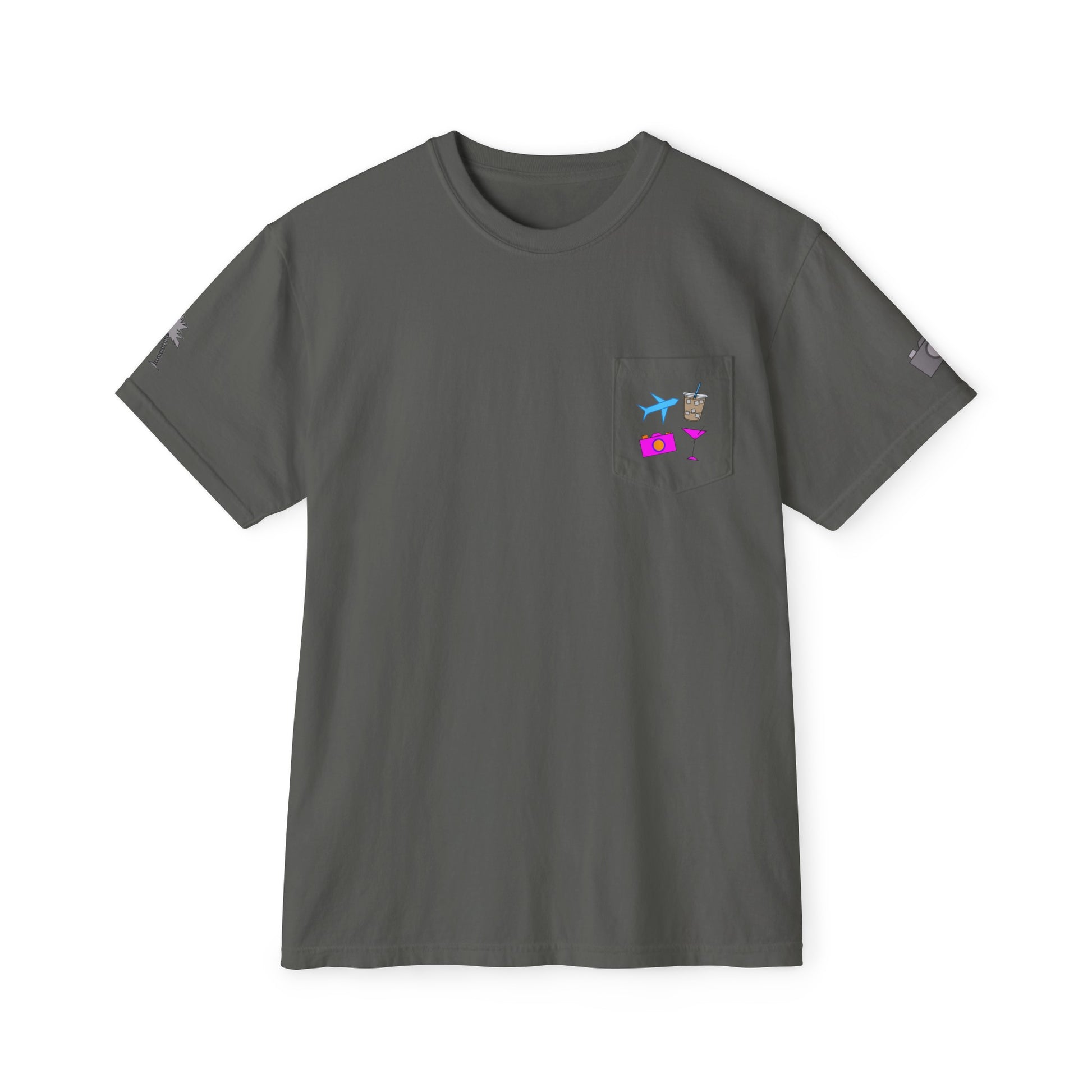 Travel Check - In Pocket T - Shirt (Comfort Colors) - SOLO SOHI Travel Shop