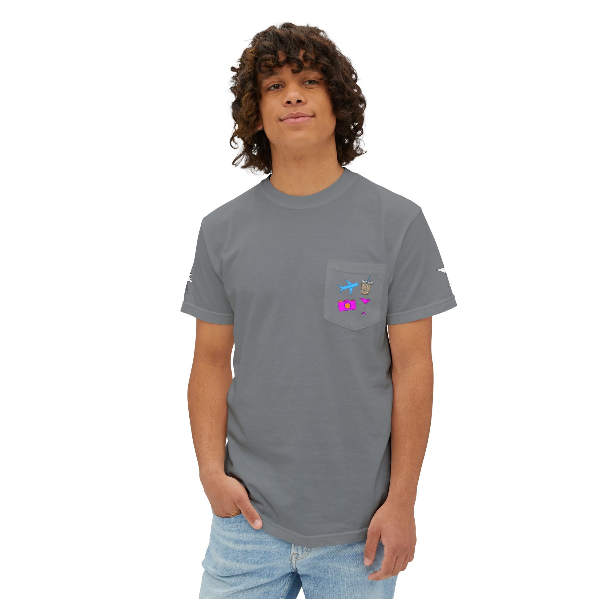 Travel Check - In Pocket T - Shirt (Comfort Colors) - SOLO SOHI Travel Shop