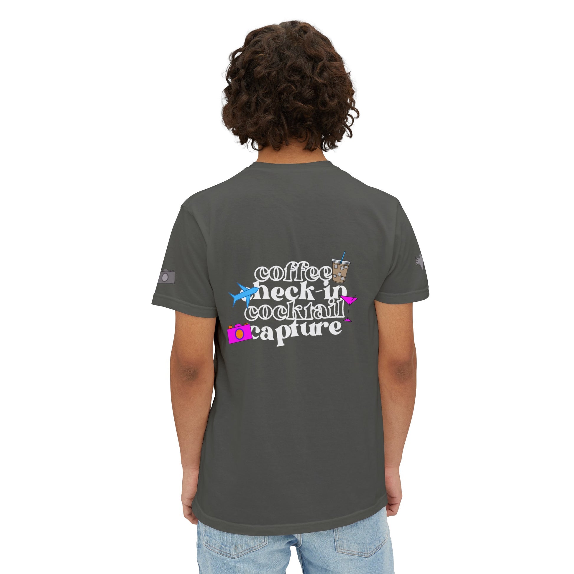 Travel Check - In Pocket T - Shirt (Comfort Colors) - SOLO SOHI Travel Shop