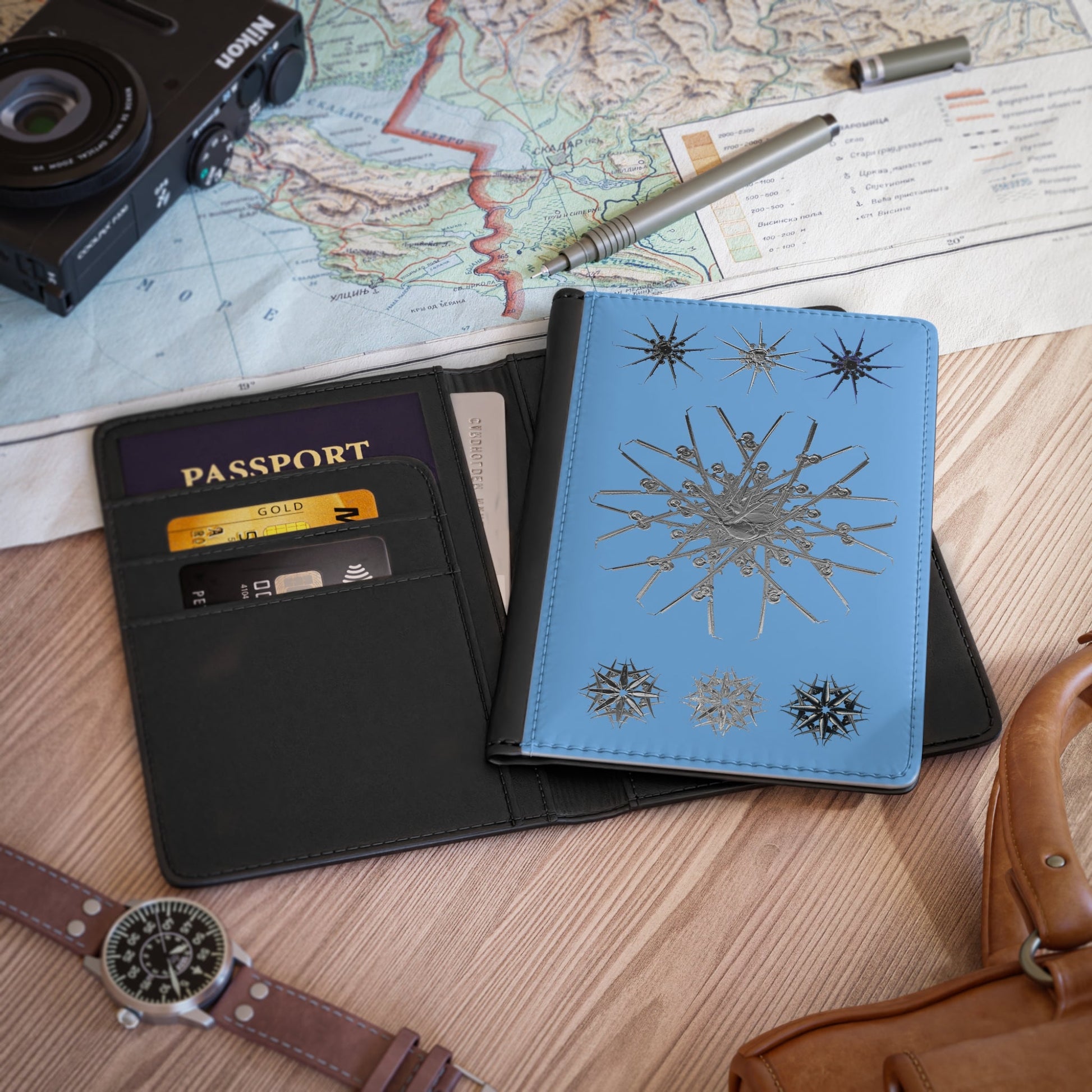 Aviation Snowflake RFID - Blocking Passport Cover - SOLO SOHI Travel Shop