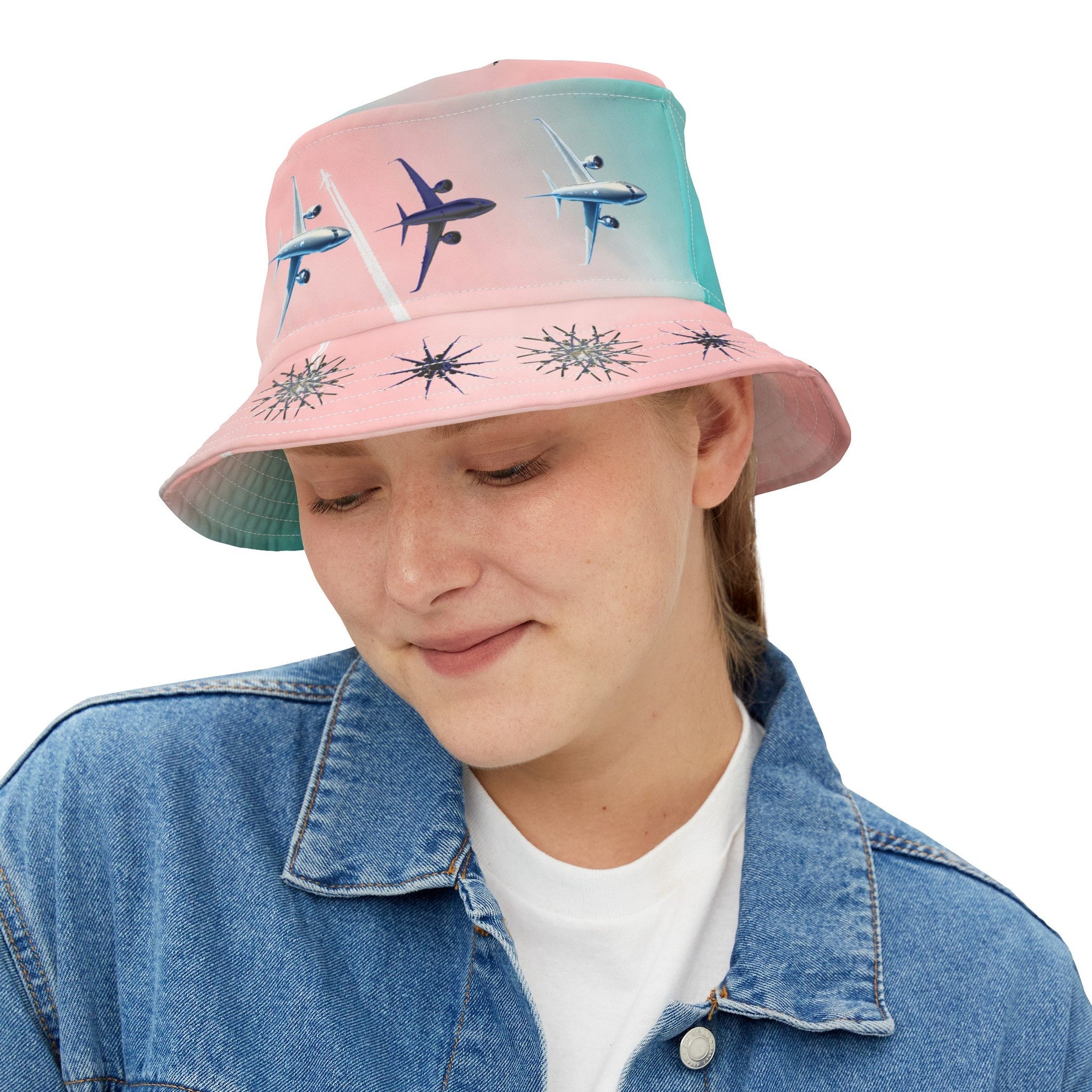 Aviation Snowflakes Bucket Hat - SOLO SOHI Travel Shop