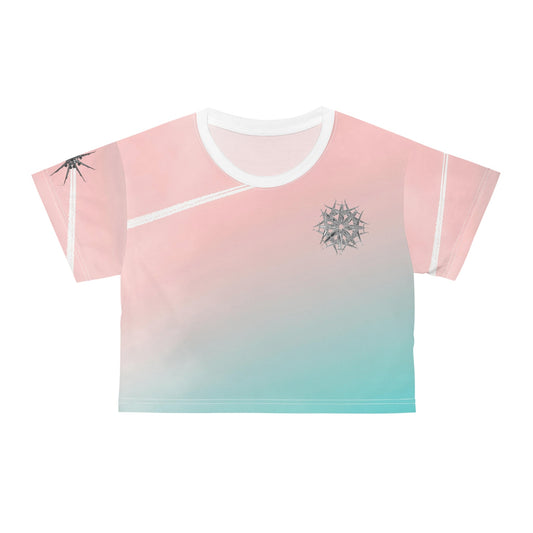 Aviation Snowflakes Crop Tee - SOLO SOHI Travel Shop