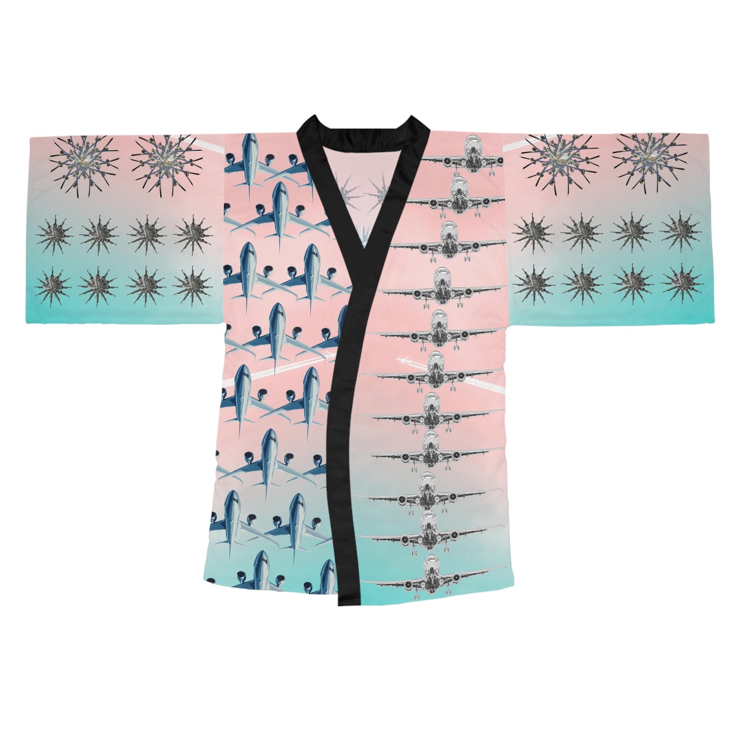 Aviation Snowflakes Kimono Robe - SOLO SOHI Travel Shop