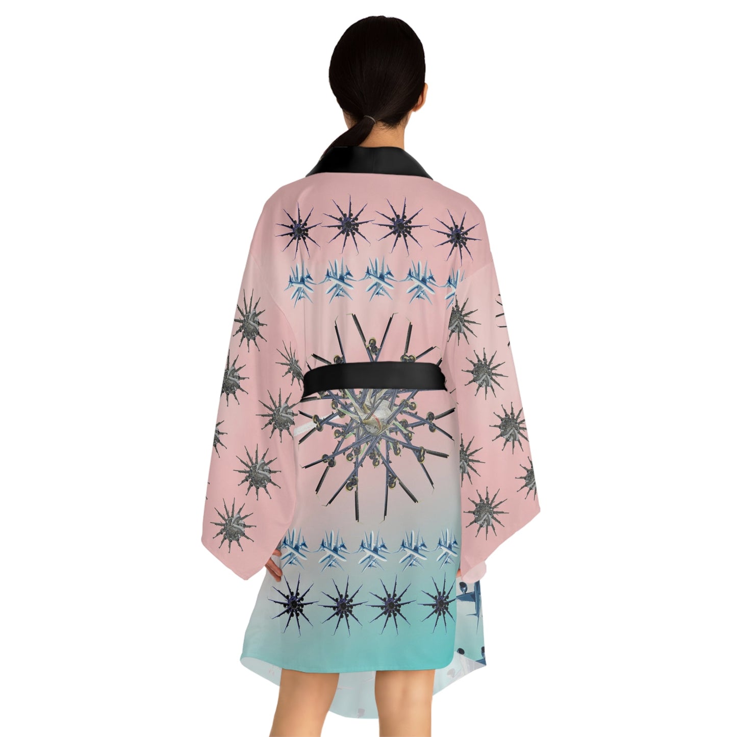 Aviation Snowflakes Kimono Robe - SOLO SOHI Travel Shop