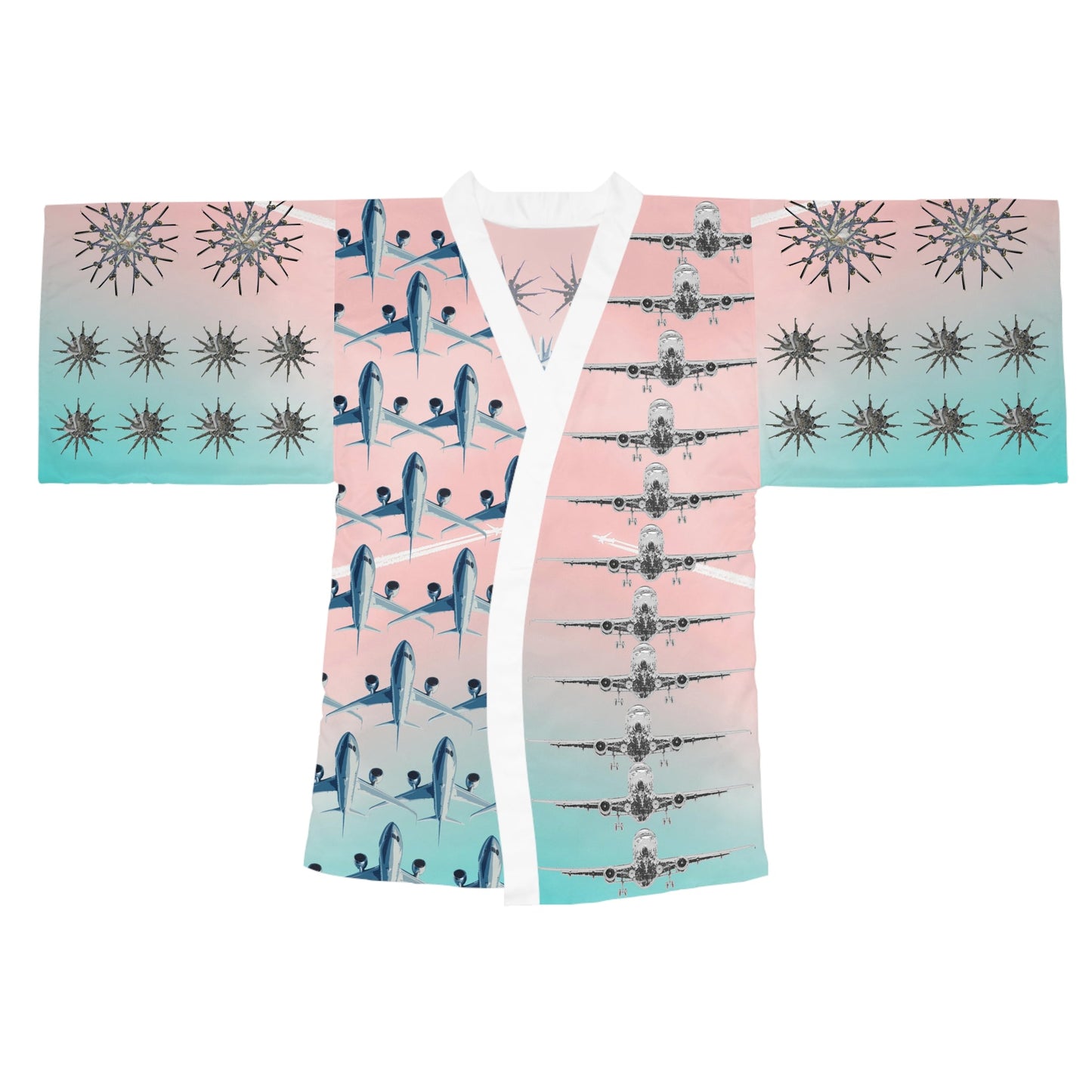 Aviation Snowflakes Kimono Robe - SOLO SOHI Travel Shop