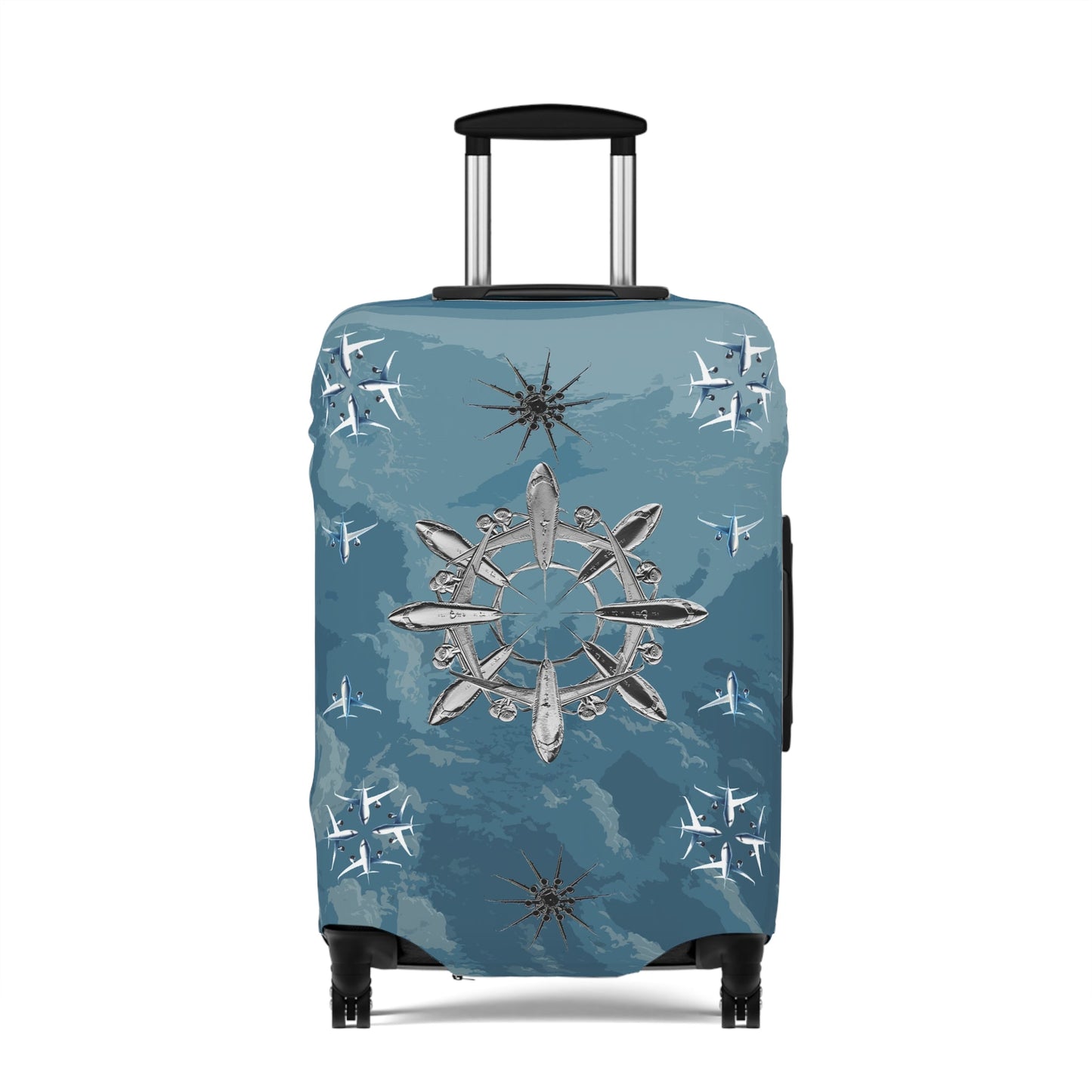 Aviation Snowflakes Luggage Cover - SOLO SOHI Travel Shop