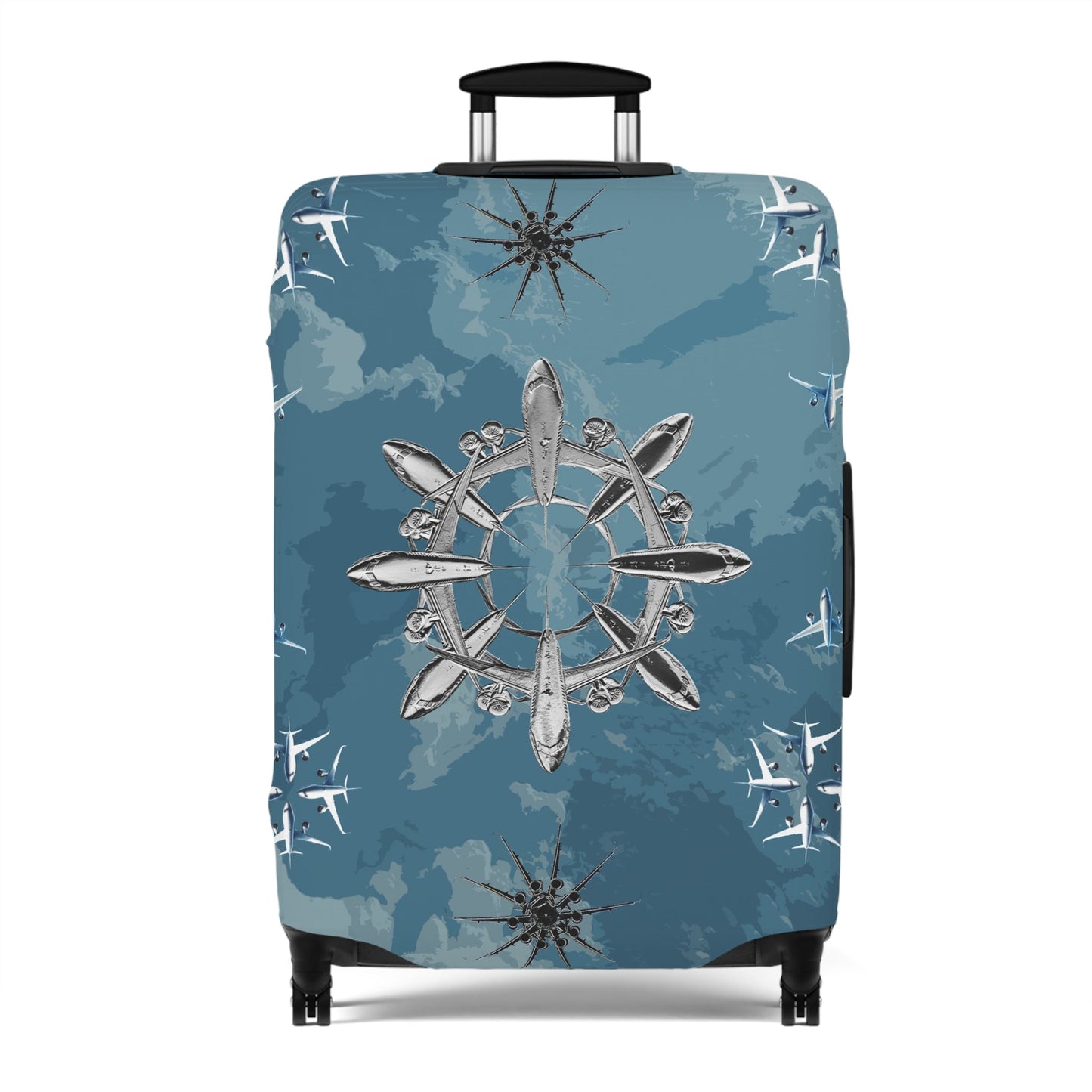 Aviation Snowflakes Luggage Cover - SOLO SOHI Travel Shop