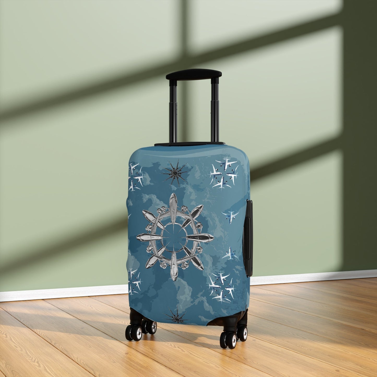 Aviation Snowflakes Luggage Cover - SOLO SOHI Travel Shop