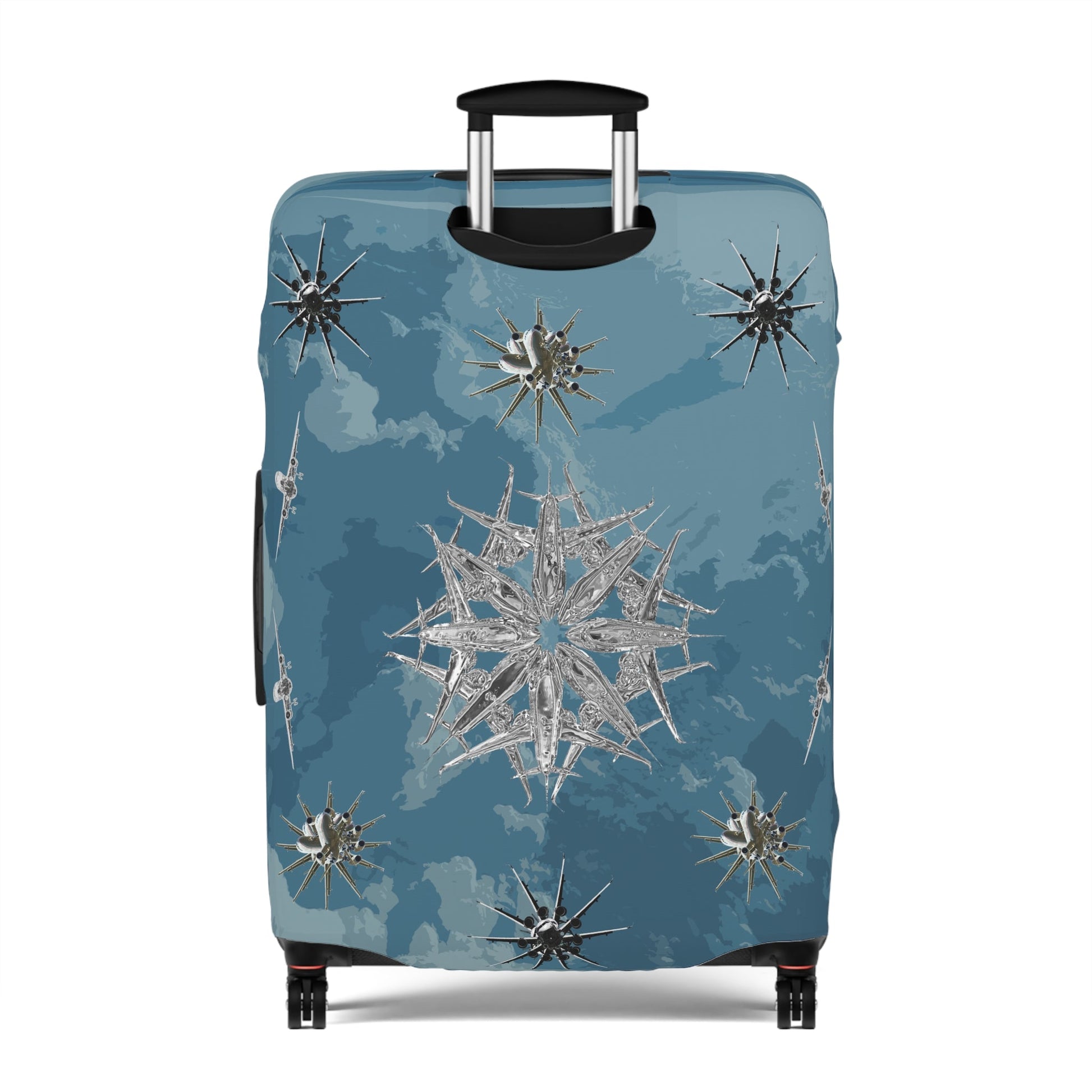 Aviation Snowflakes Luggage Cover - SOLO SOHI Travel Shop