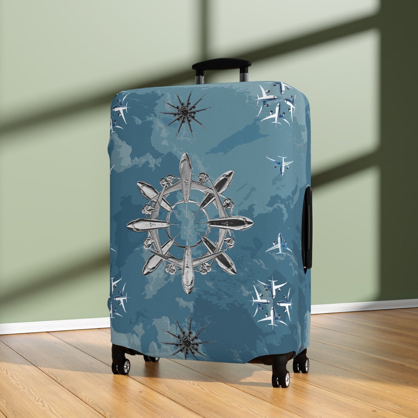 Aviation Snowflakes Luggage Cover - SOLO SOHI Travel Shop