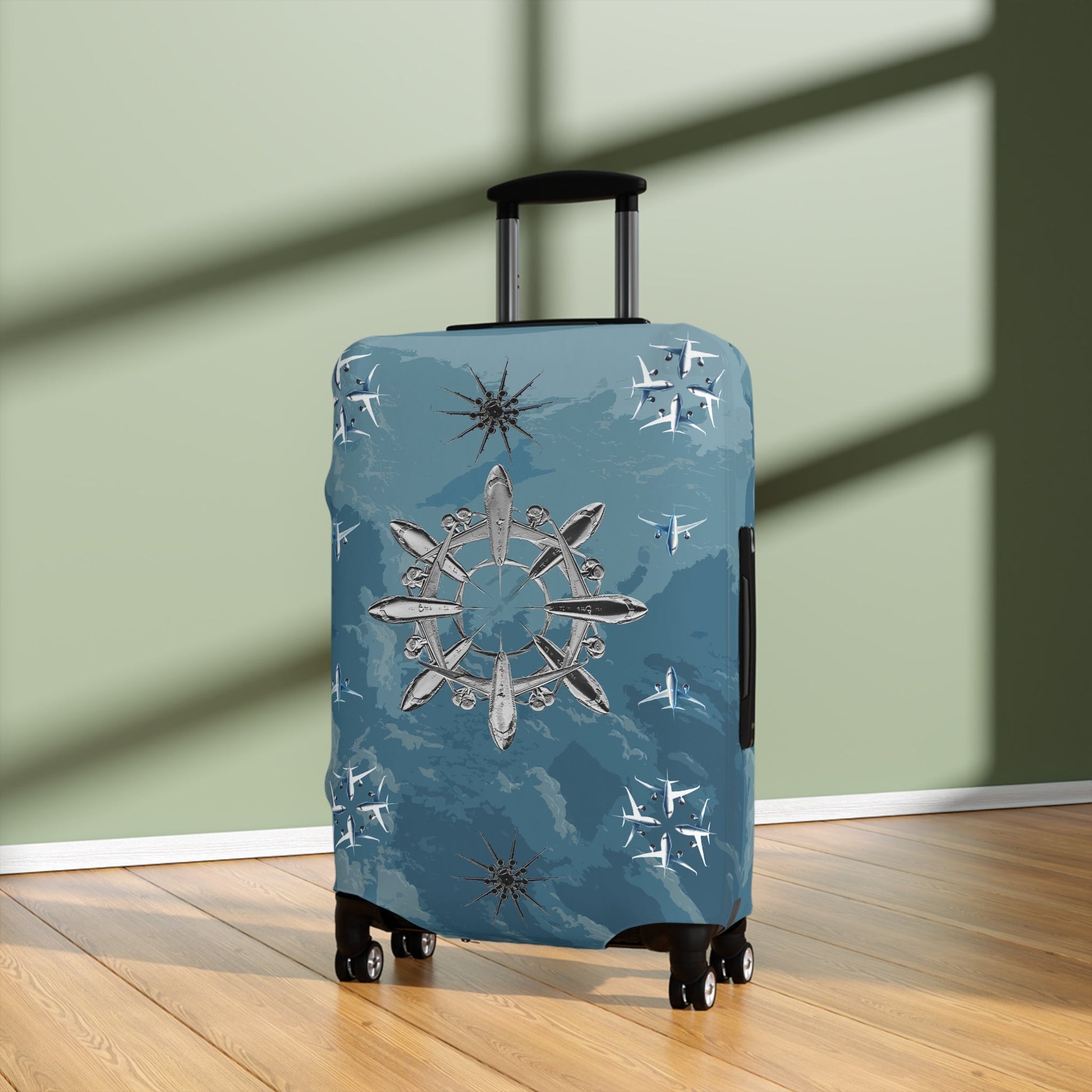 Aviation Snowflakes Luggage Cover - SOLO SOHI Travel Shop