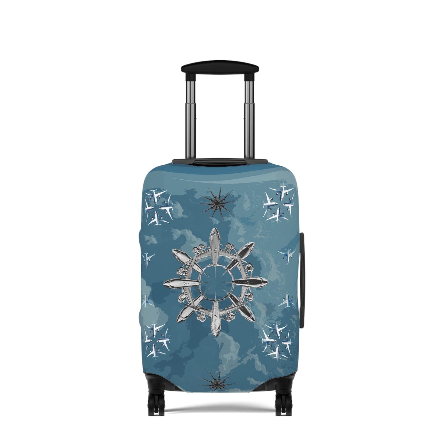 Aviation Snowflakes Luggage Cover - SOLO SOHI Travel Shop