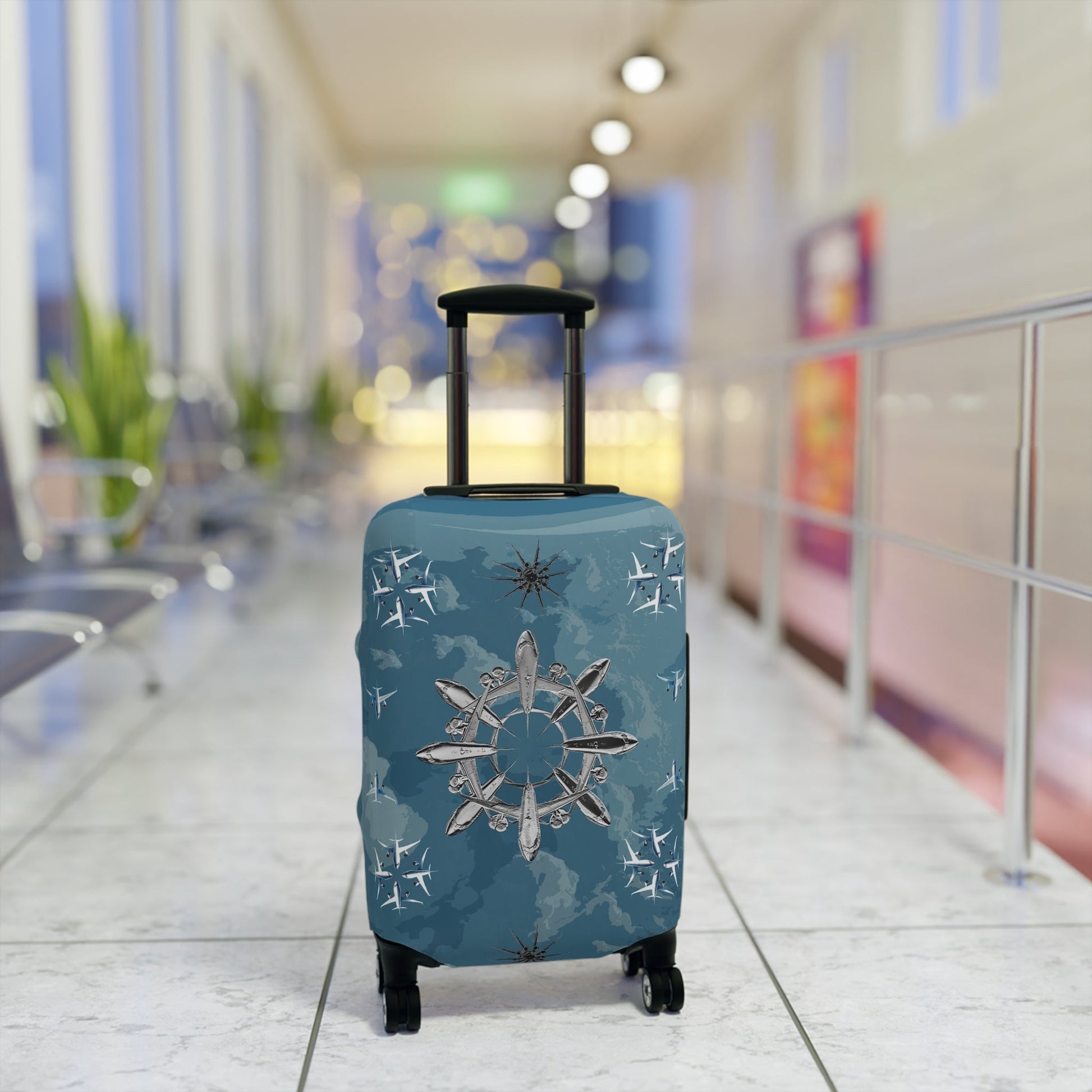 Aviation Snowflakes Luggage Cover - SOLO SOHI Travel Shop