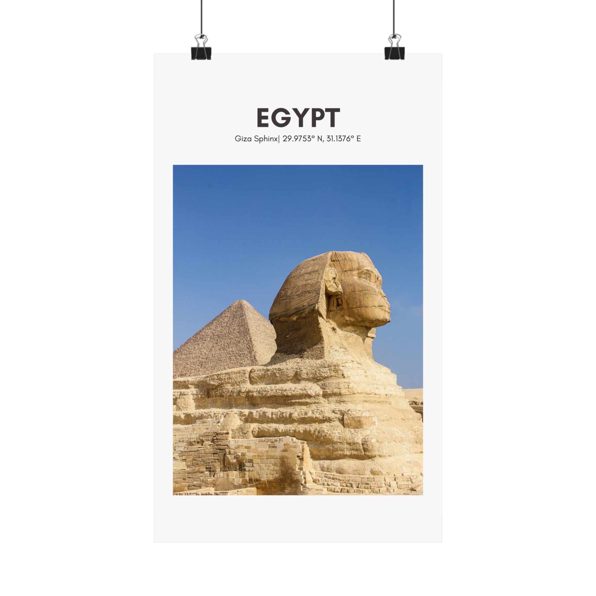 Giza Sphinx Vertical Poster - SOLO SOHI Travel Shop