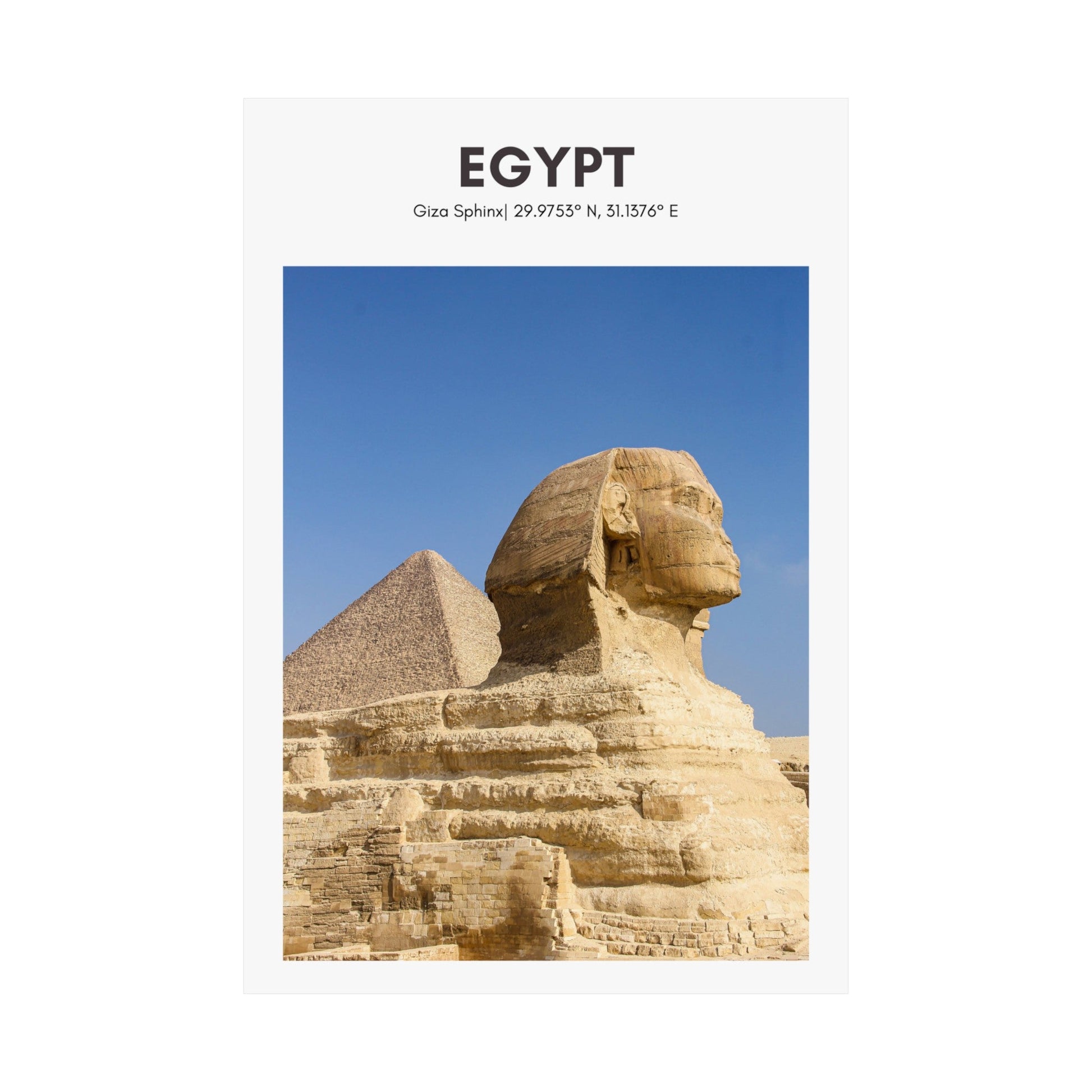 Giza Sphinx Vertical Poster - SOLO SOHI Travel Shop