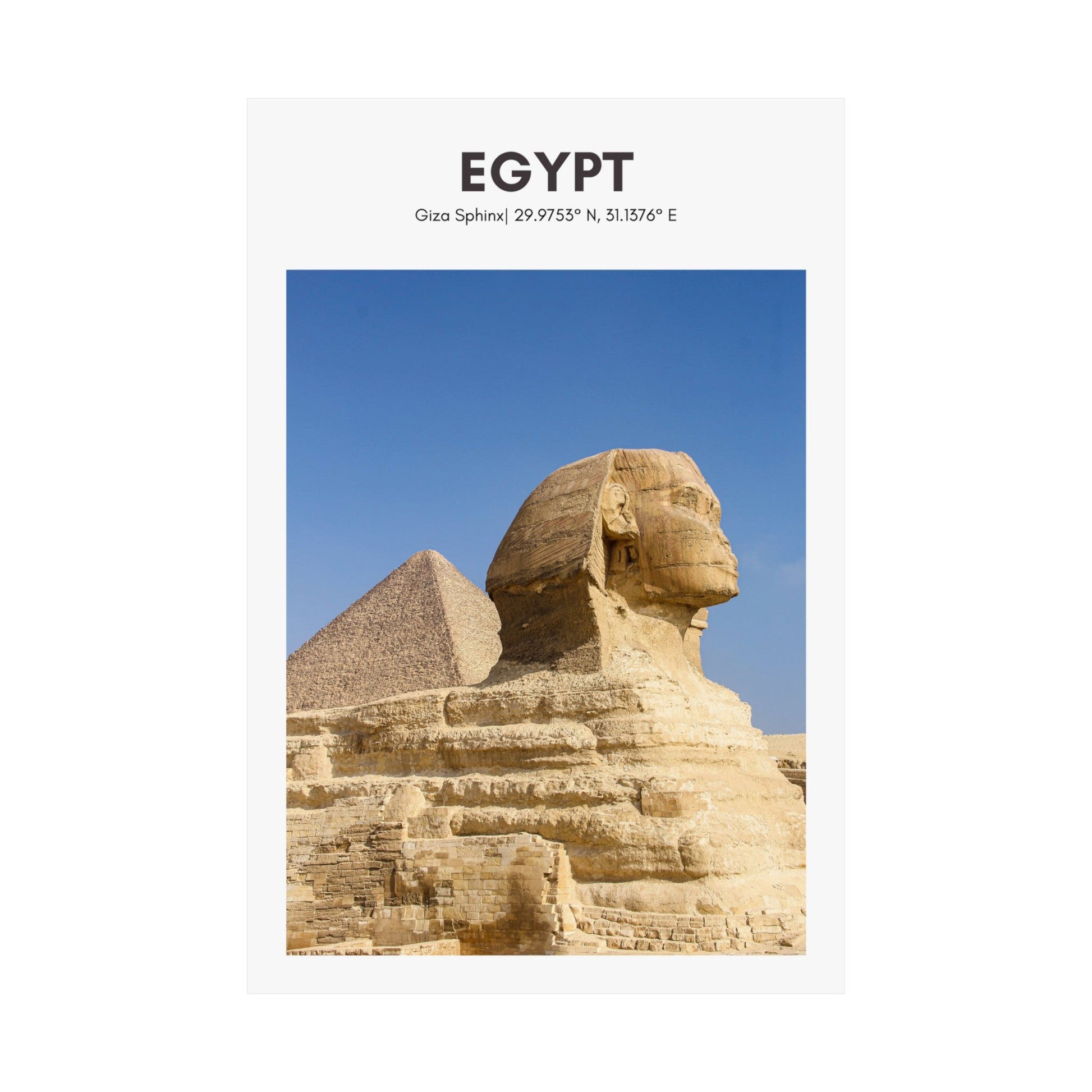 Giza Sphinx Vertical Poster - SOLO SOHI Travel Shop