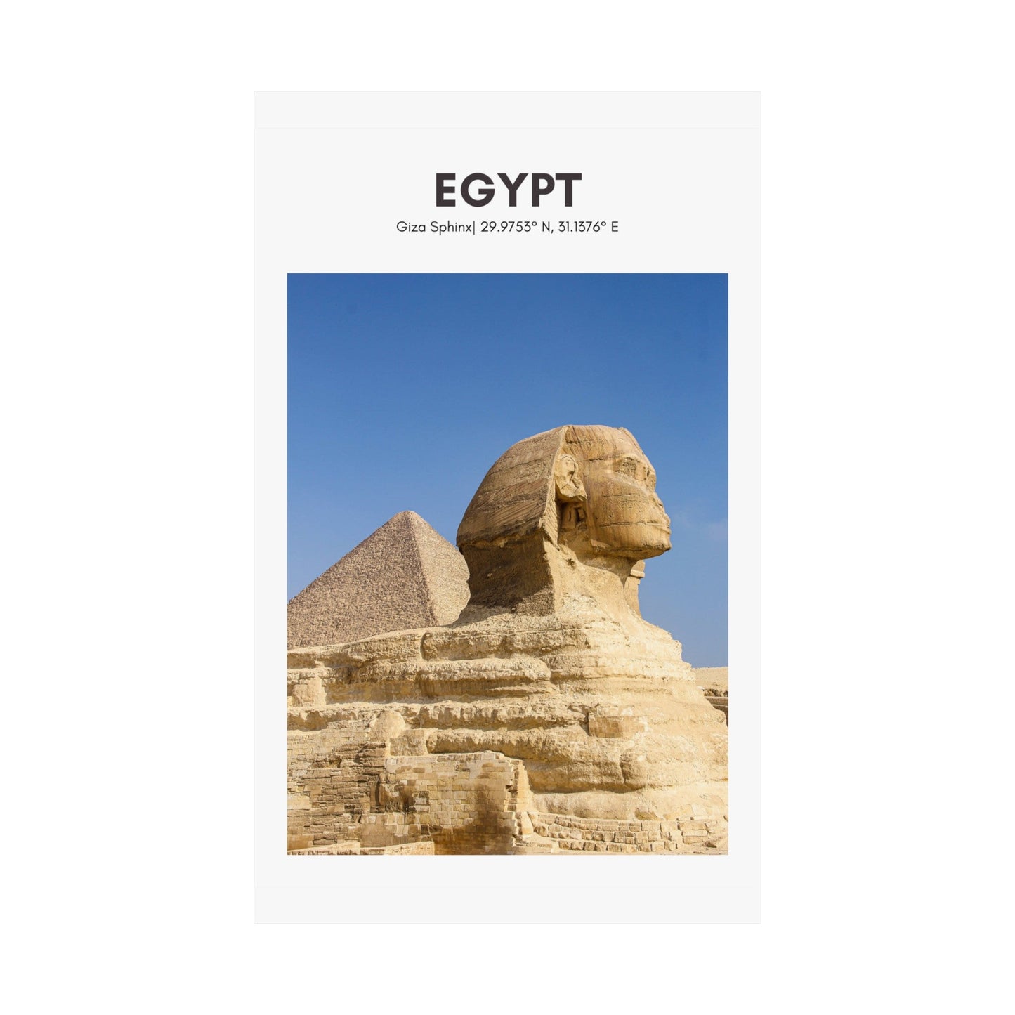 Giza Sphinx Vertical Poster - SOLO SOHI Travel Shop