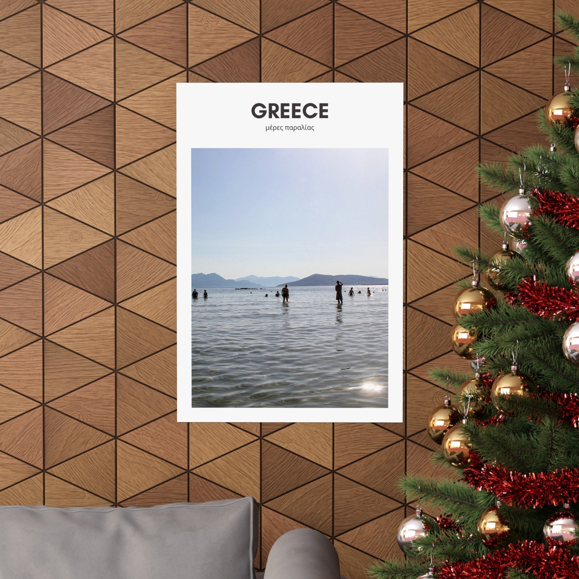 Greece Beach Days Vertical Poster - SOLO SOHI Travel Shop