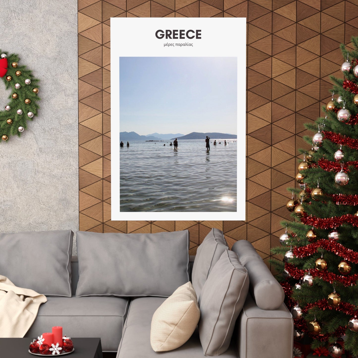 Greece Beach Days Vertical Poster - SOLO SOHI Travel Shop