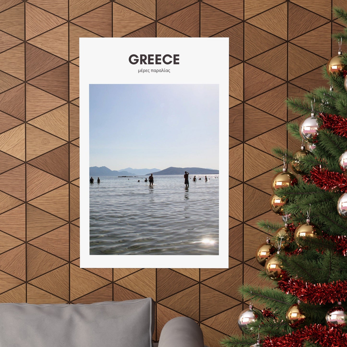 Greece Beach Days Vertical Poster - SOLO SOHI Travel Shop