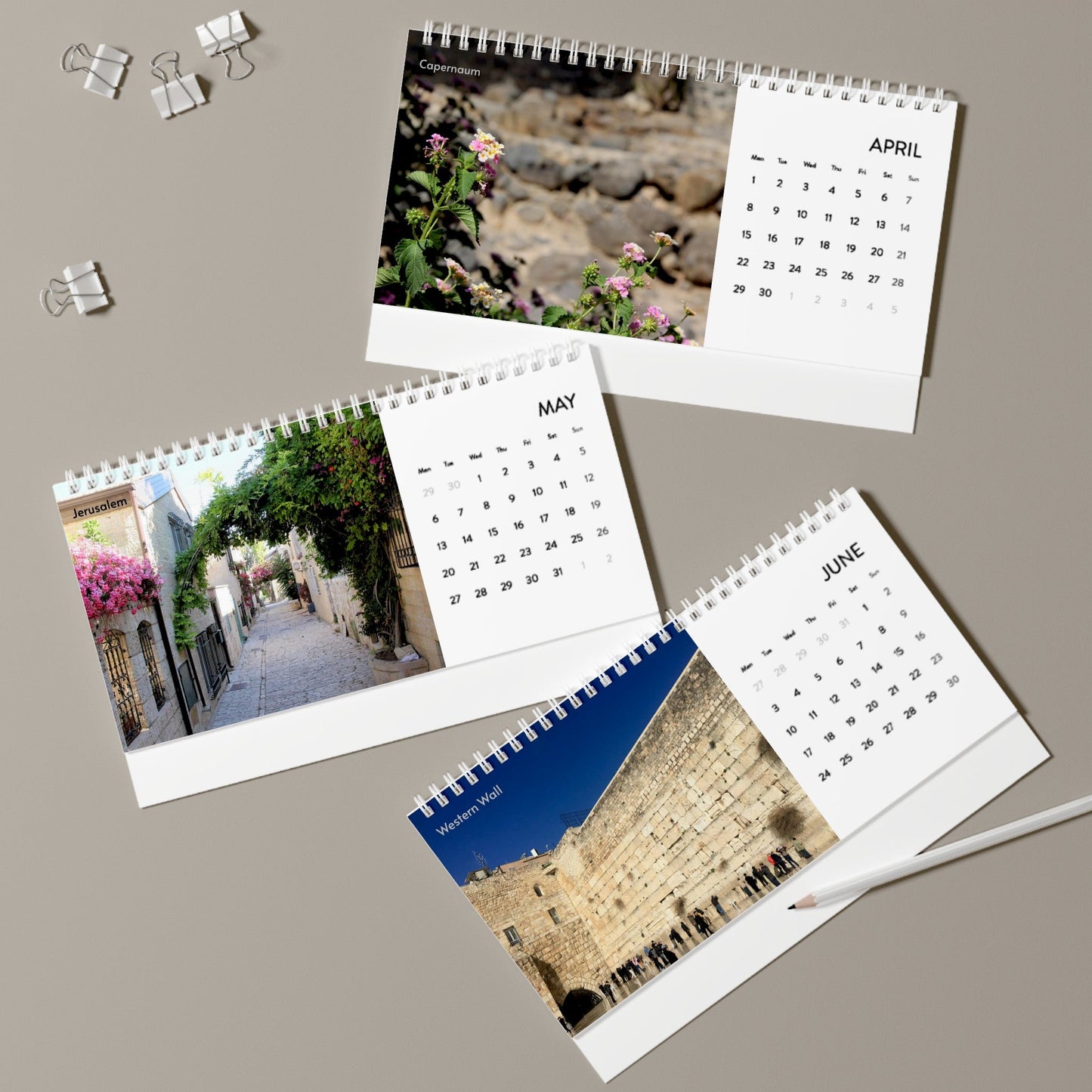 Israel 2024 (5784 - 5785) Desk Calendar - SOLO SOHI Travel Shop