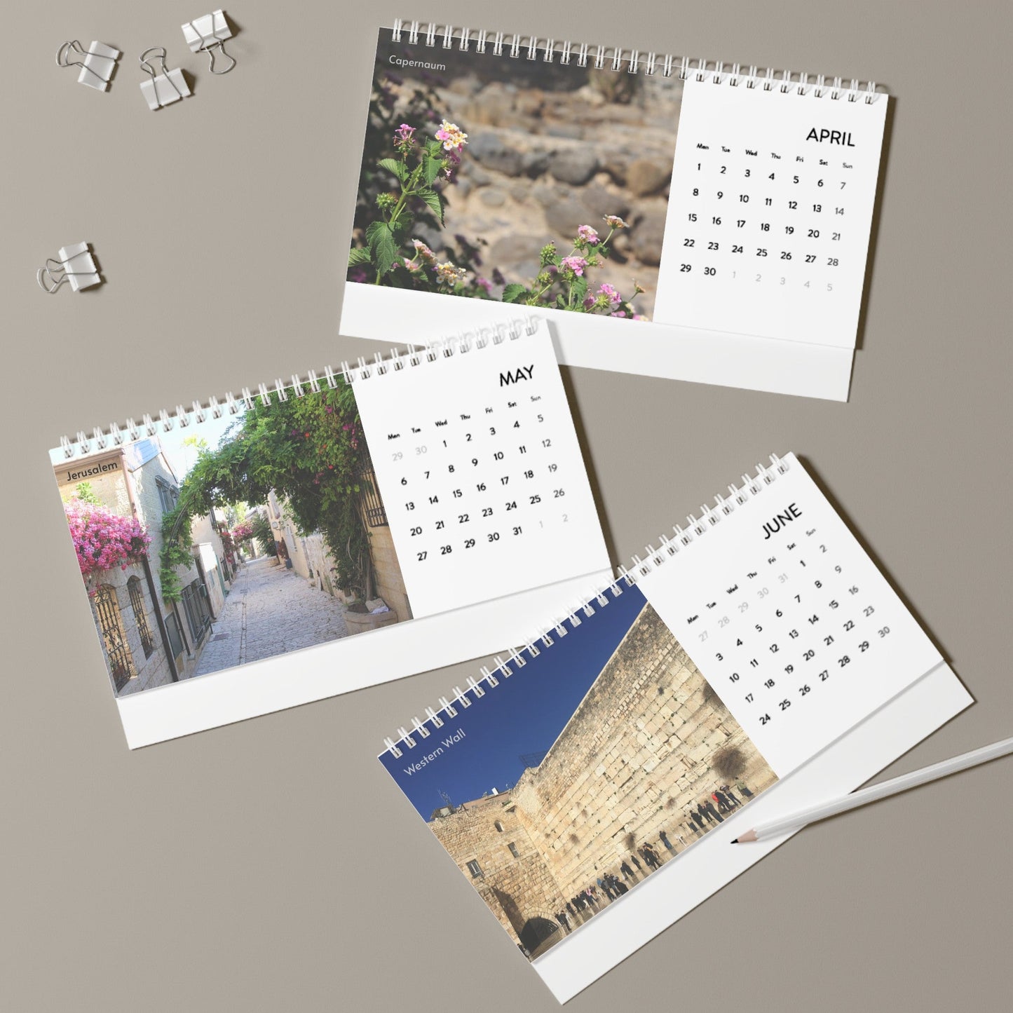 Israel 2024 (5784 - 5785) Desk Calendar - SOLO SOHI Travel Shop