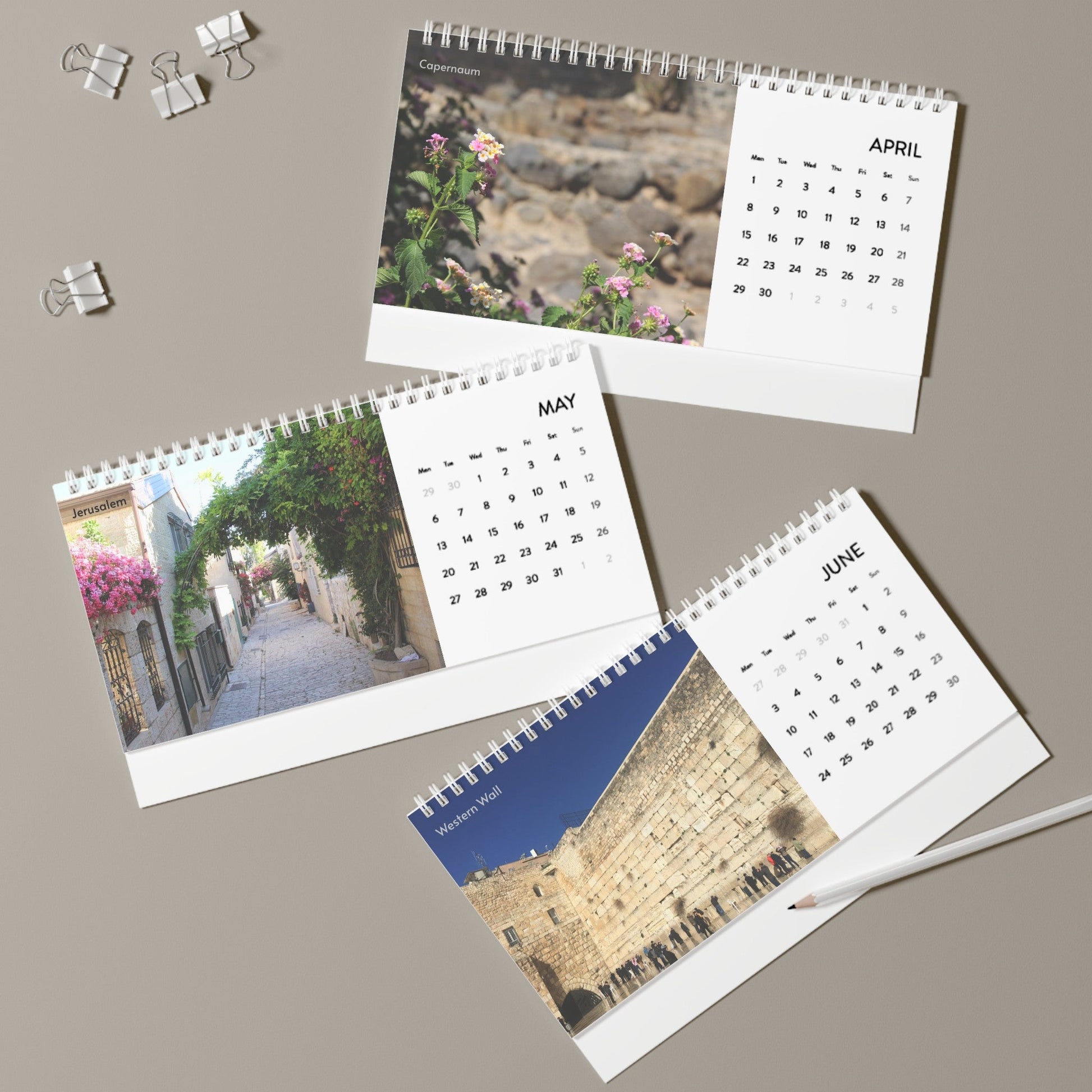 Israel 2024 (5784 - 5785) Desk Calendar - SOLO SOHI Travel Shop