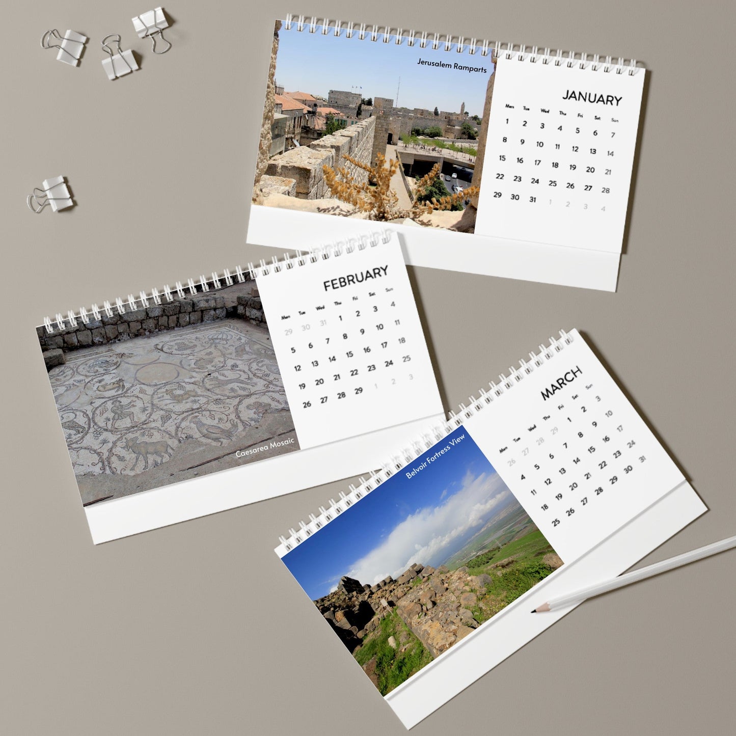 Israel 2024 (5784 - 5785) Desk Calendar - SOLO SOHI Travel Shop