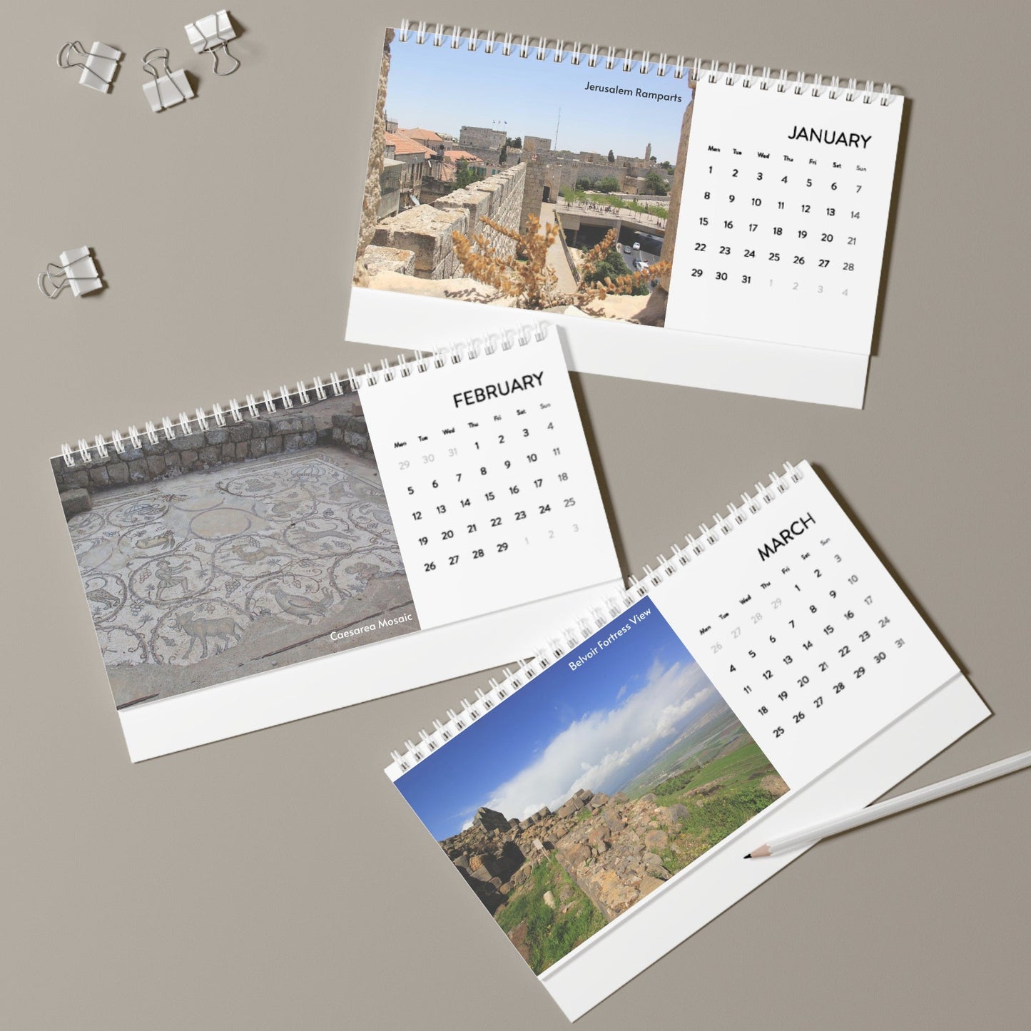 Israel 2024 (5784 - 5785) Desk Calendar - SOLO SOHI Travel Shop