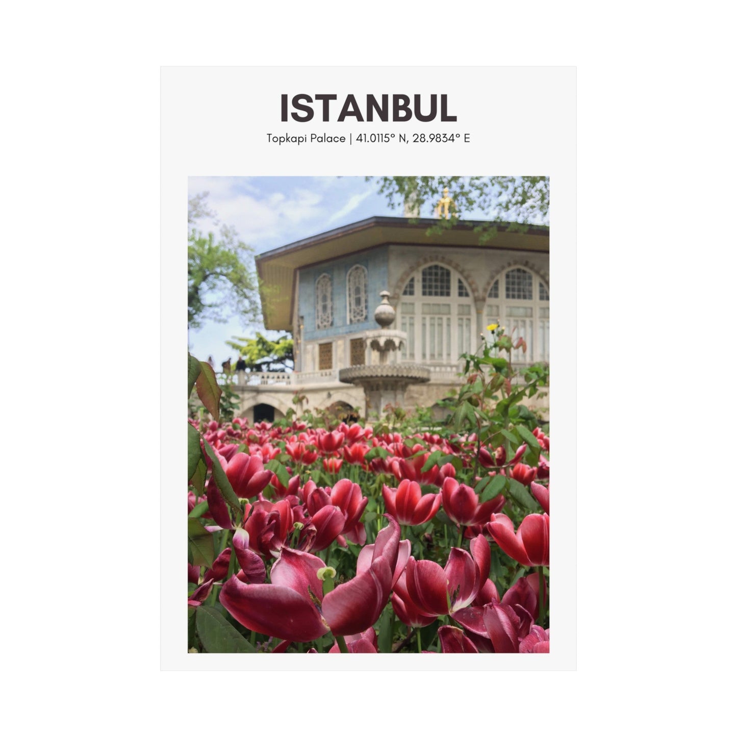 Istanbul Topkapi Tulips Vertical Poster - SOLO SOHI Travel Shop