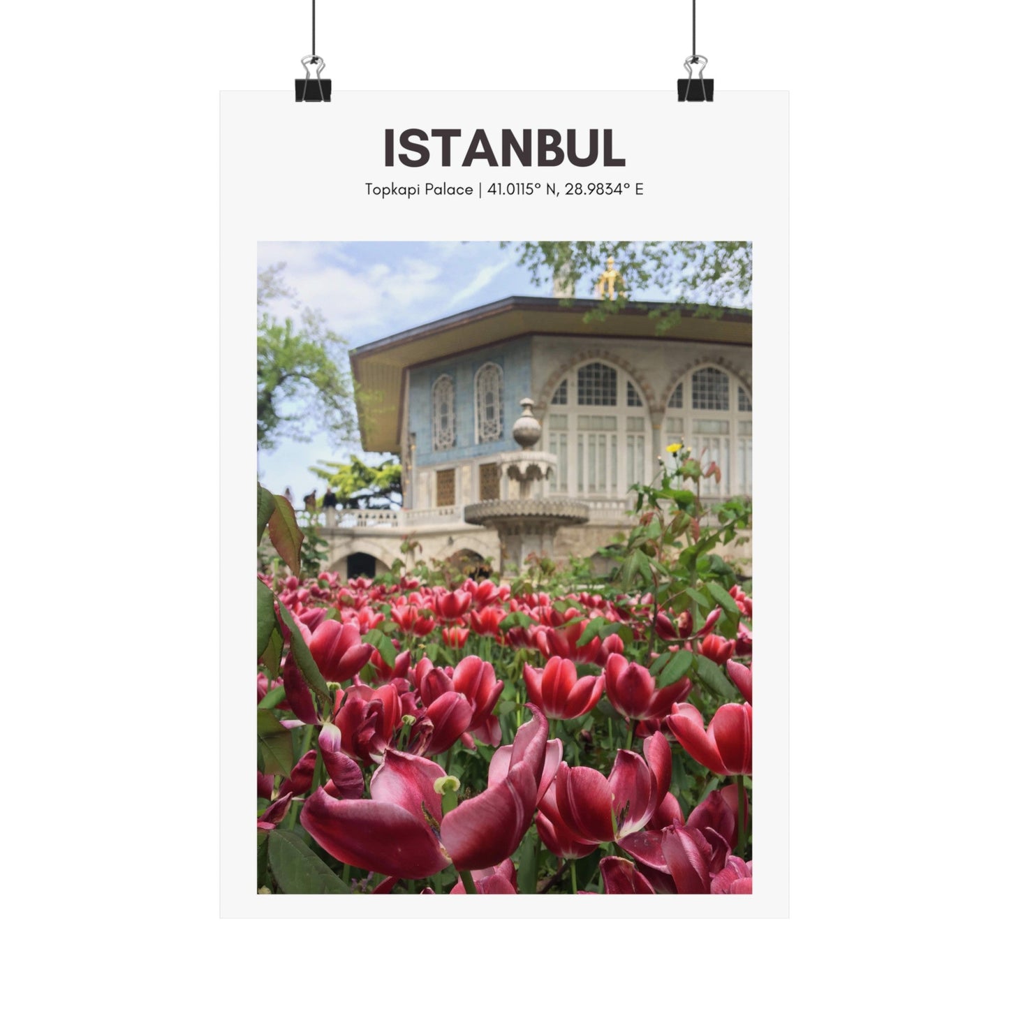 Istanbul Topkapi Tulips Vertical Poster - SOLO SOHI Travel Shop