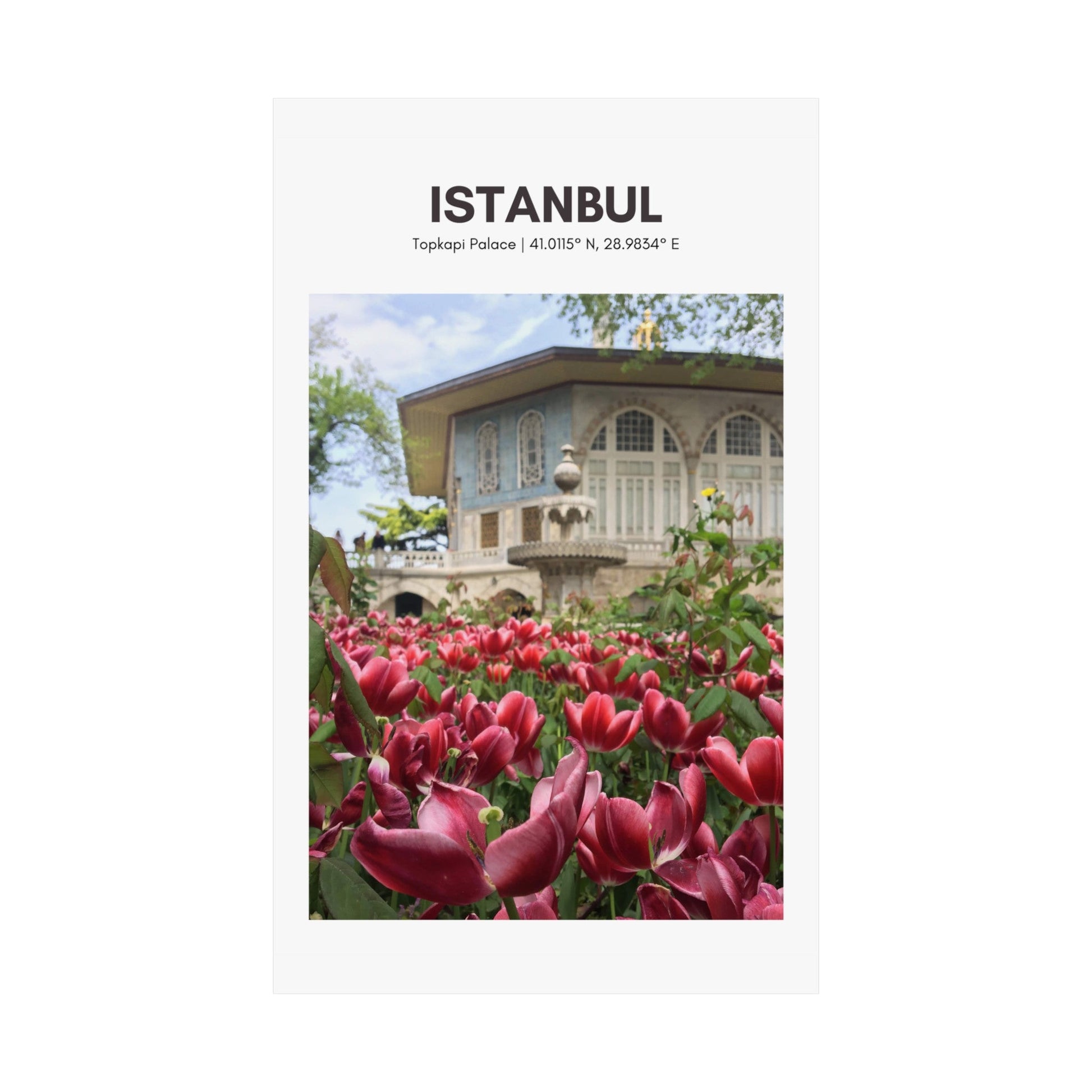 Istanbul Topkapi Tulips Vertical Poster - SOLO SOHI Travel Shop