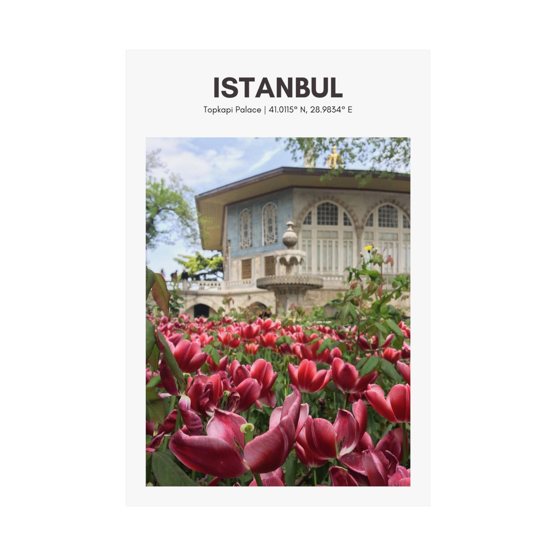 Istanbul Topkapi Tulips Vertical Poster - SOLO SOHI Travel Shop