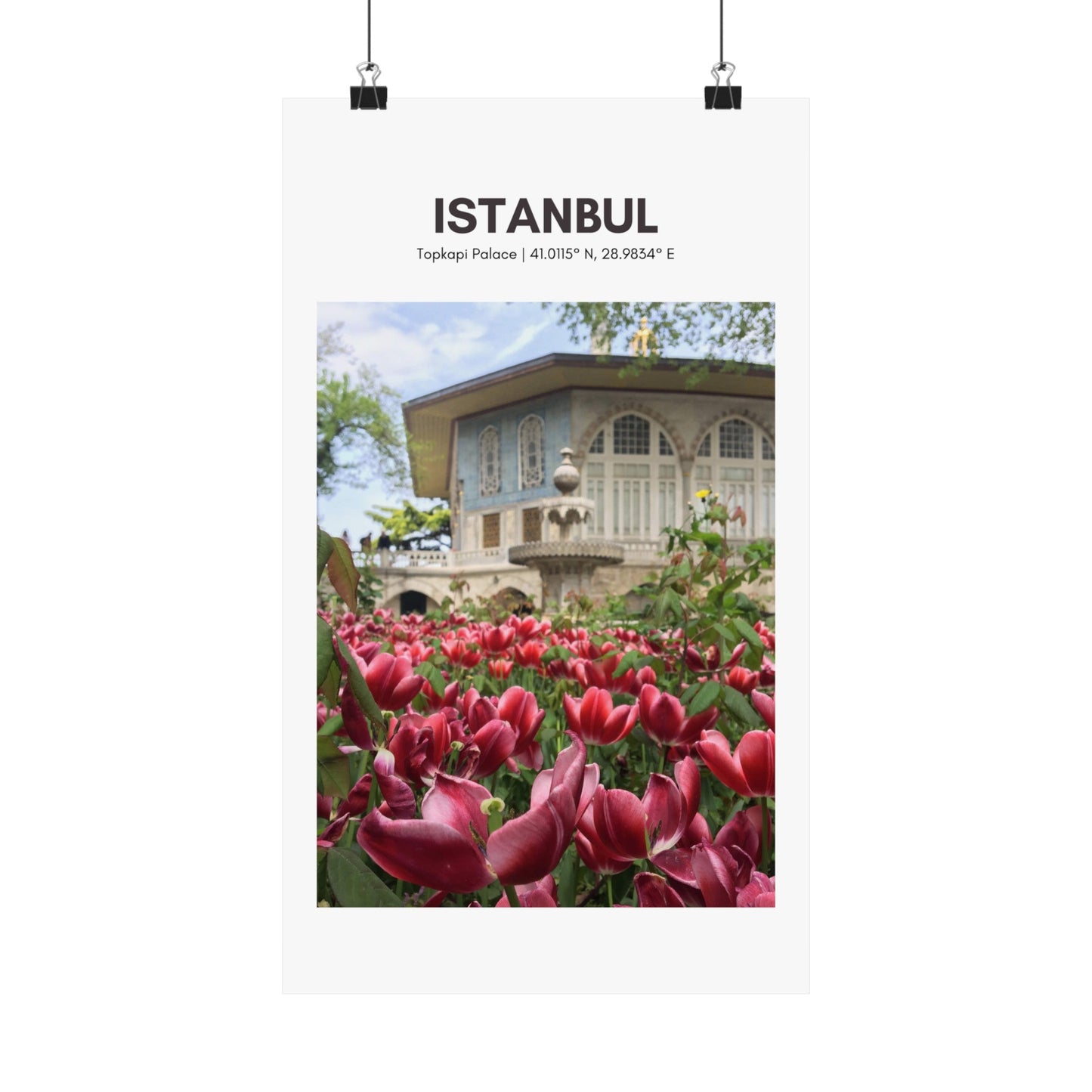 Istanbul Topkapi Tulips Vertical Poster - SOLO SOHI Travel Shop