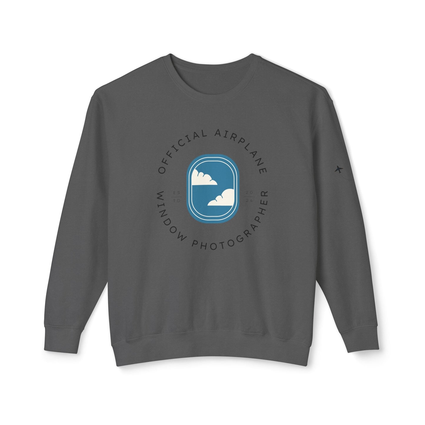 Official Airplane Window Photographer Sweatshirt (Comfort Colors) - SOLO SOHI Travel Shop