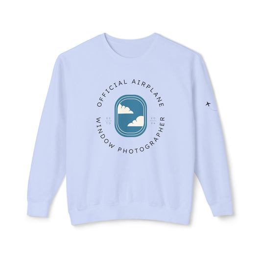 Official Airplane Window Photographer Sweatshirt (Comfort Colors) - SOLO SOHI Travel Shop