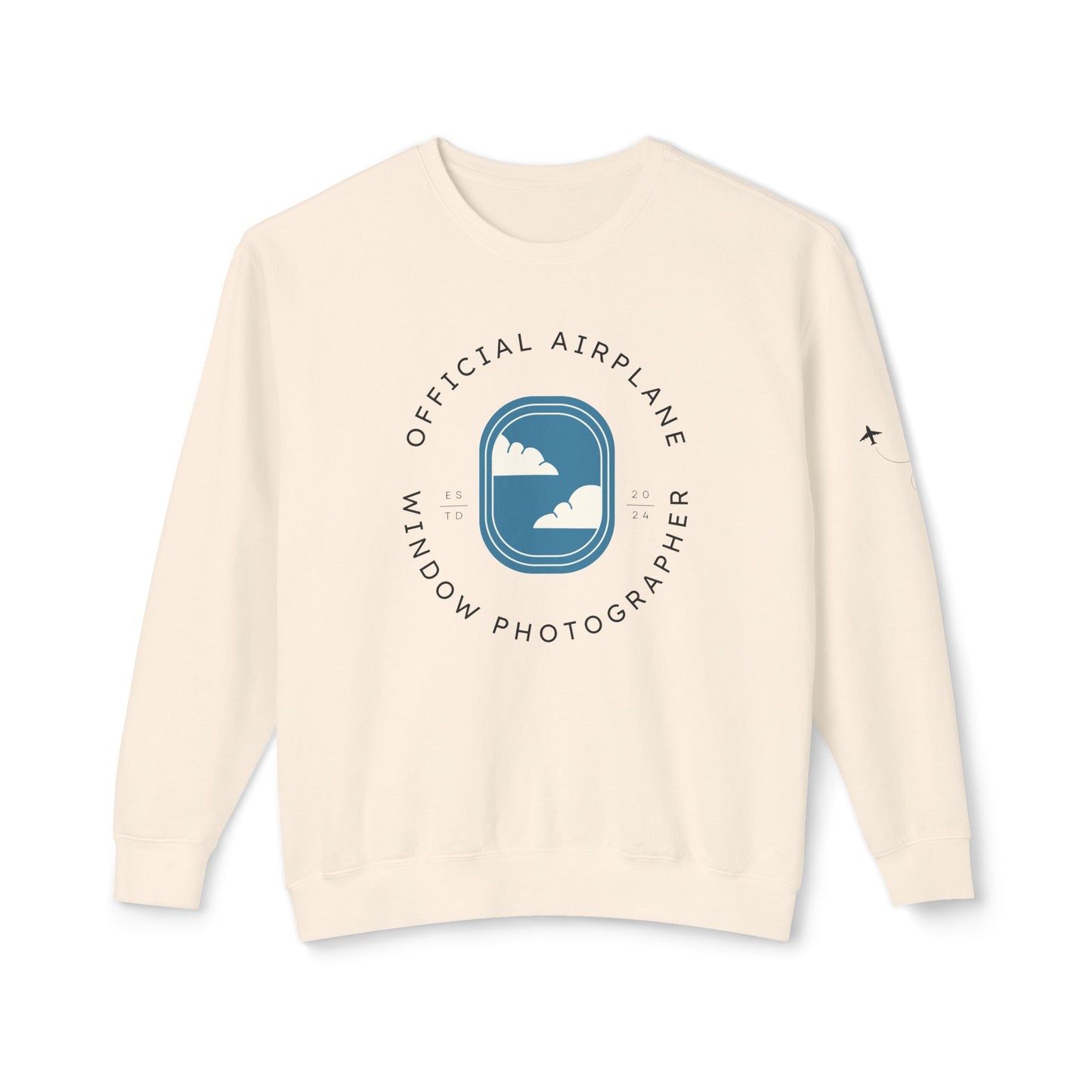 Official Airplane Window Photographer Sweatshirt (Comfort Colors) - SOLO SOHI Travel Shop