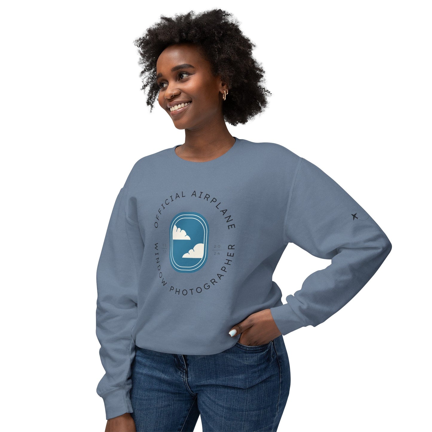 Official Airplane Window Photographer Sweatshirt (Comfort Colors) - SOLO SOHI Travel Shop